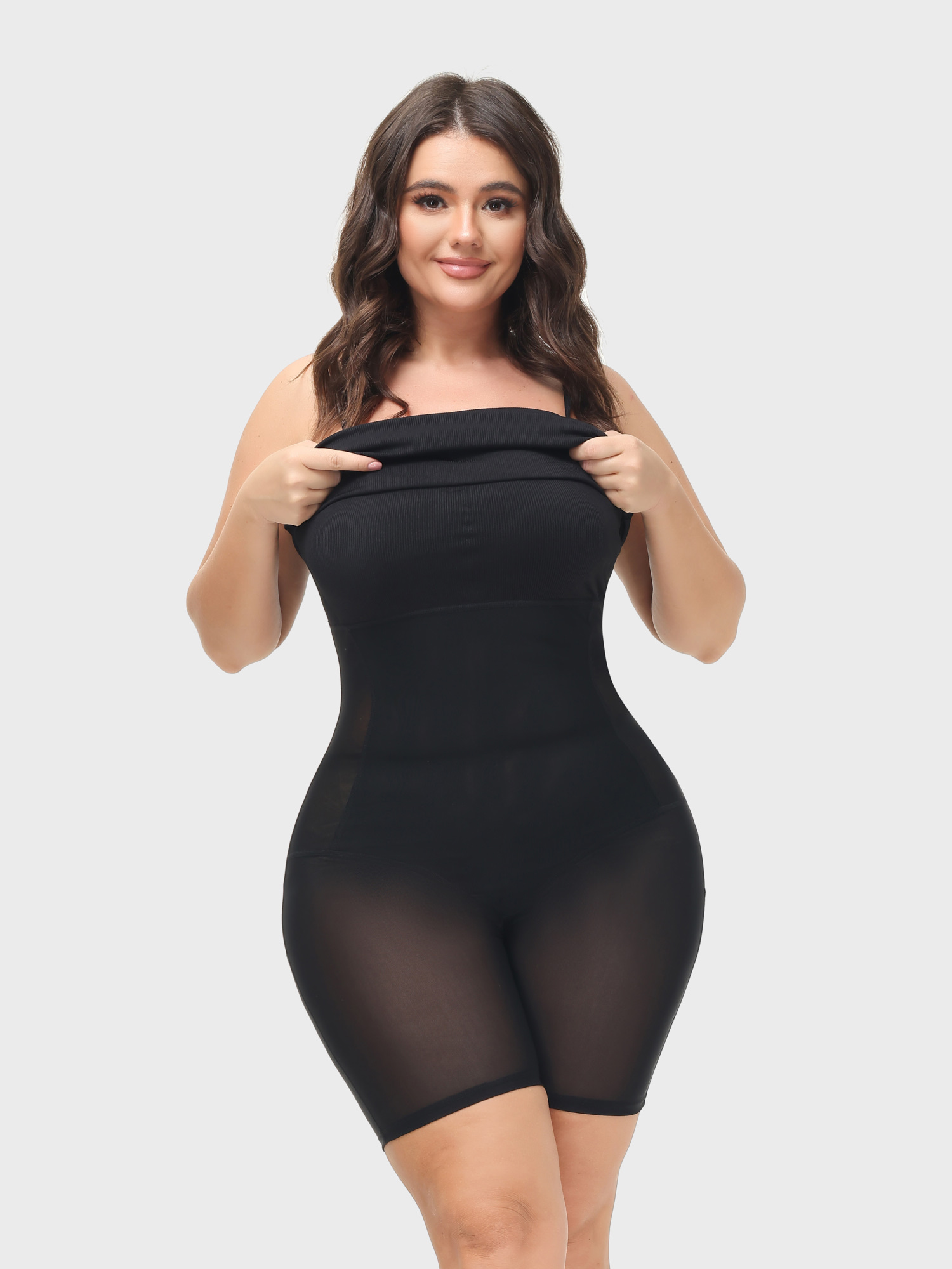  Goddess Mini Slip Dress With Built-in Shapewear