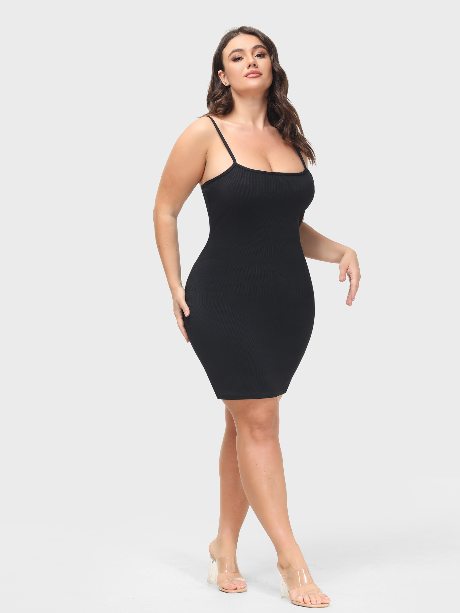  Goddess Mini Slip Dress With Built-in Shapewear