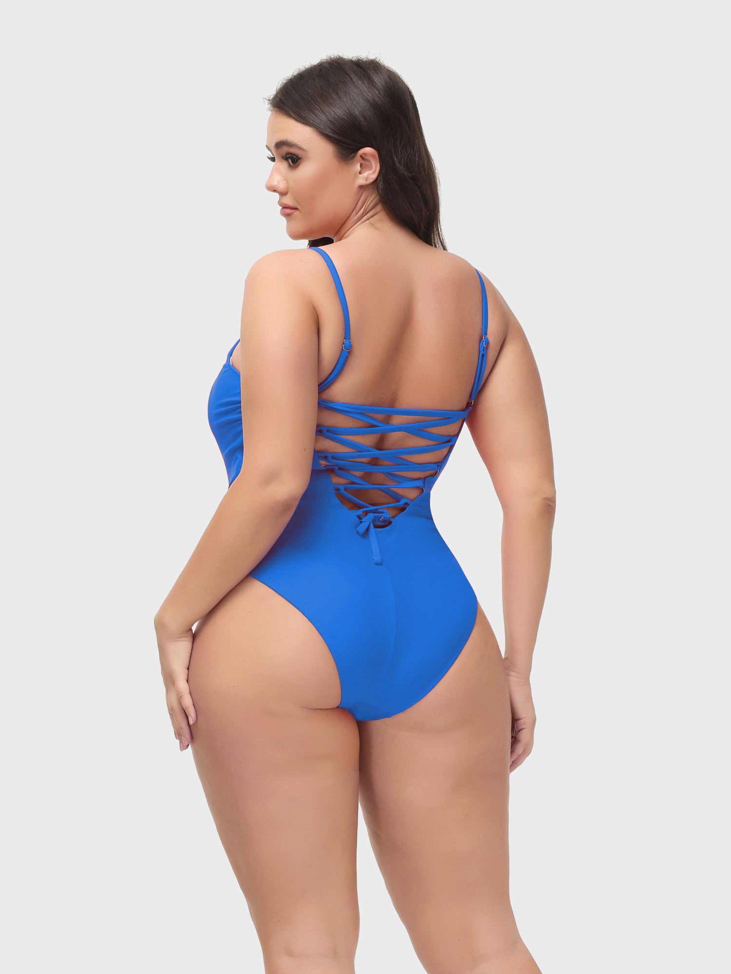Sexy Back Lace-up Swim Bodysuit