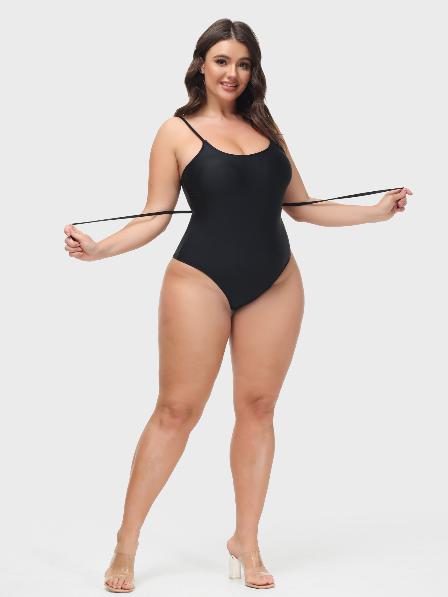 Sexy Back Lace-up Swim Bodysuit