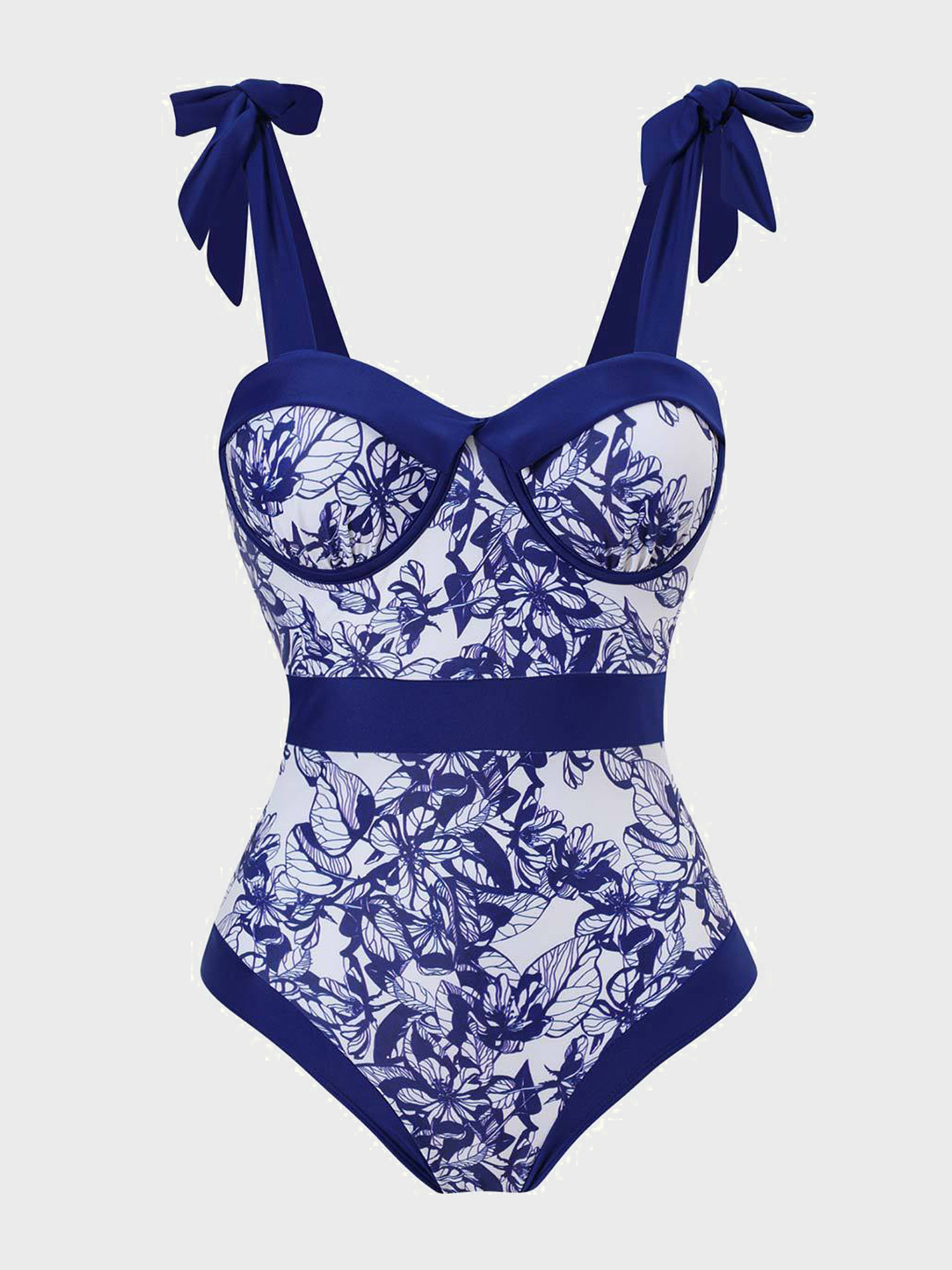 Charm of  Blue Porcelain Swim Set