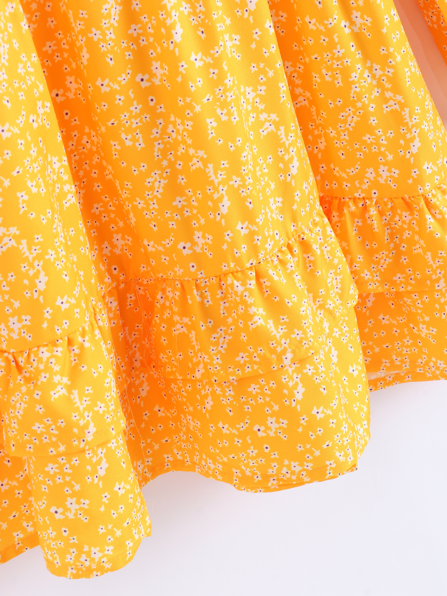 Deep-V Snatch-Waist Sexy Floral Dress