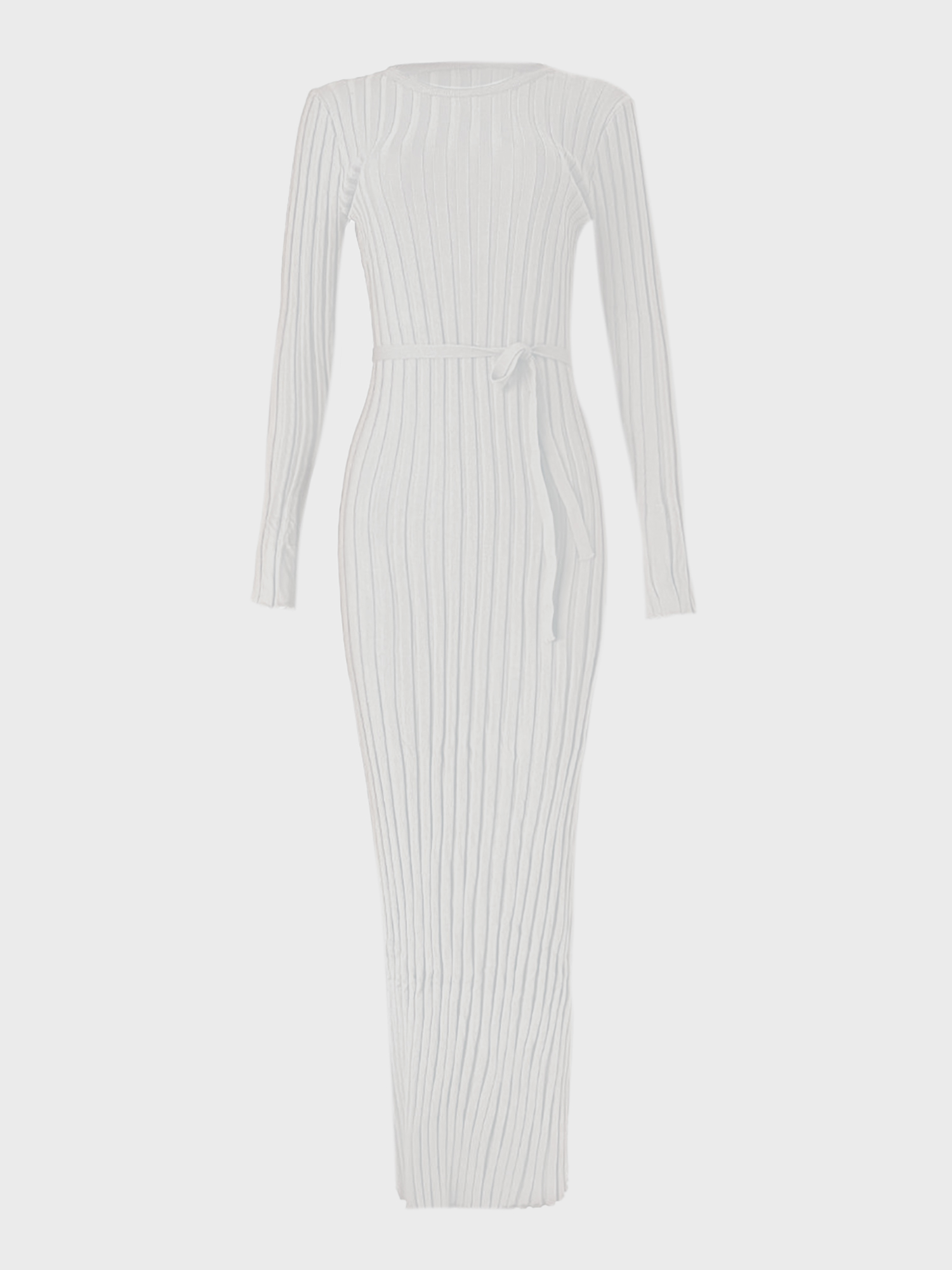 Graceful Ribbed Knit Dress
