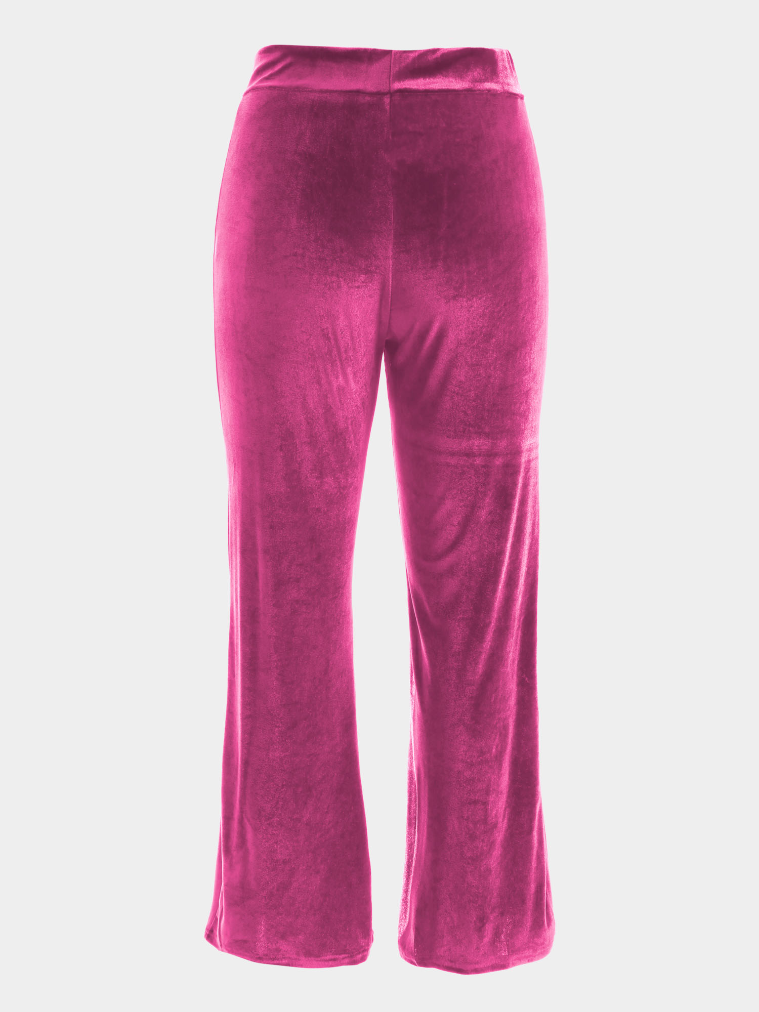 Elastic Vintage Velvet Straight Pants