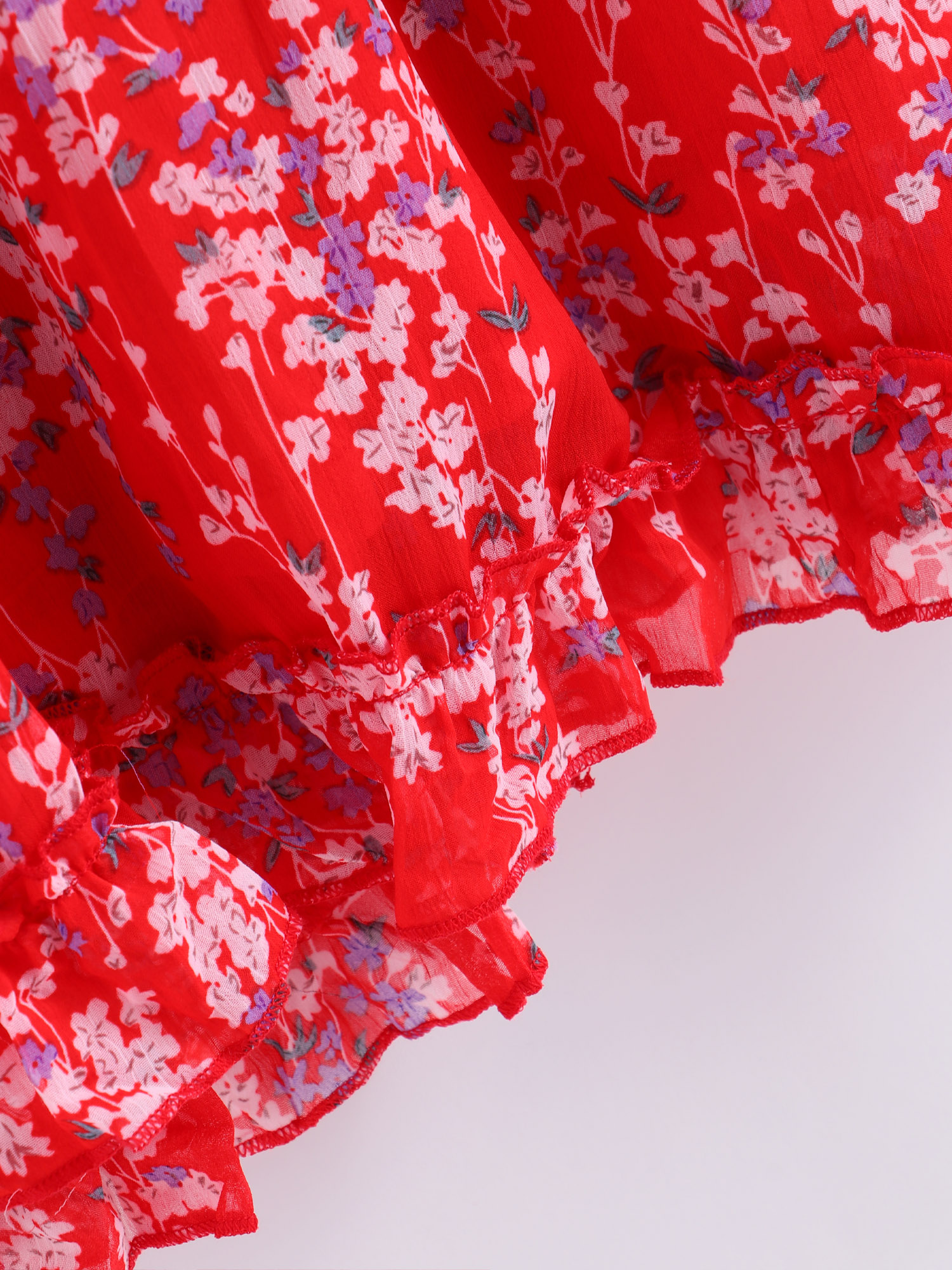 Spring Floral Tiered Mini Dress