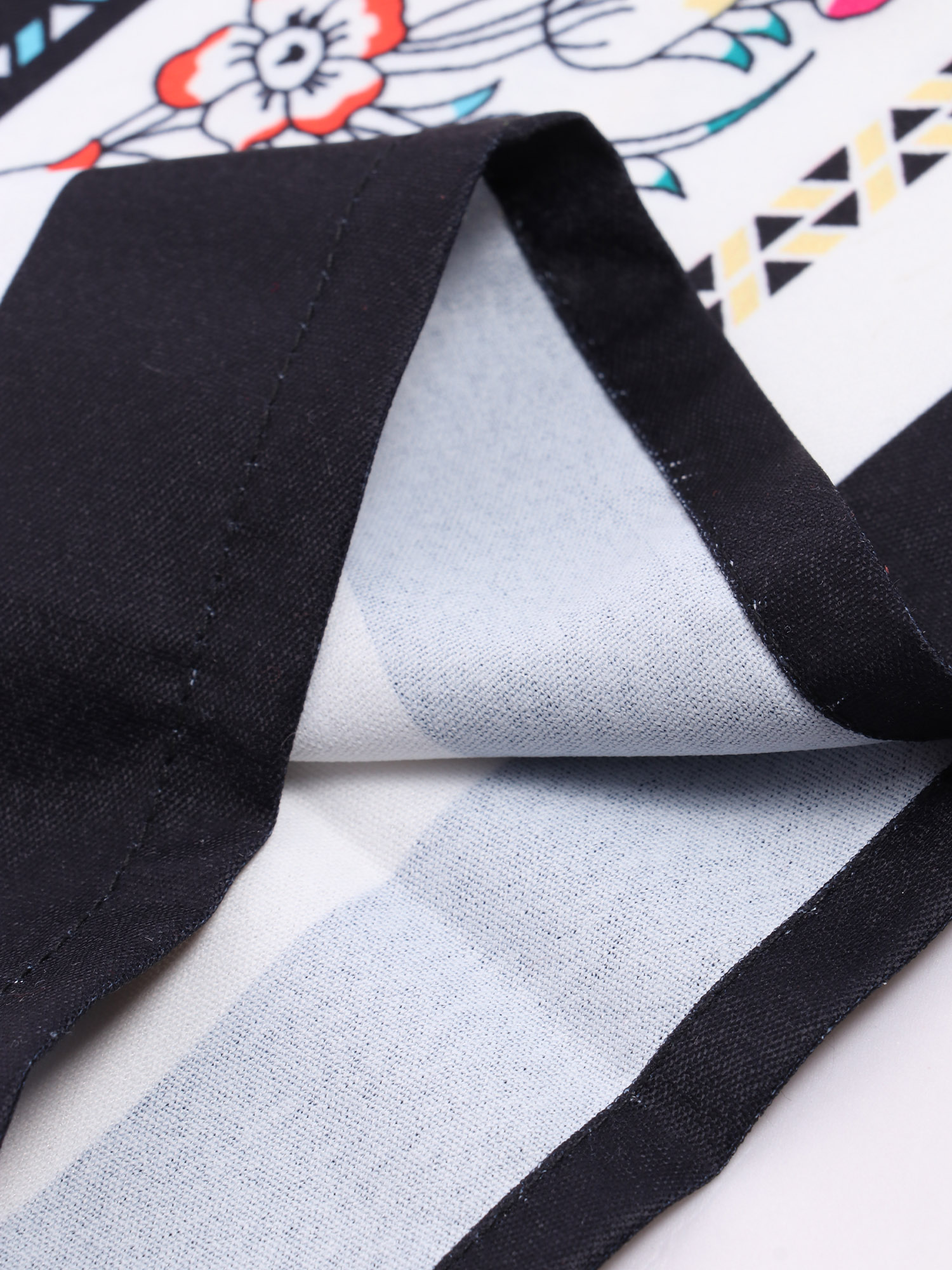 Ethnic Art Motif Wide-Leg Pants