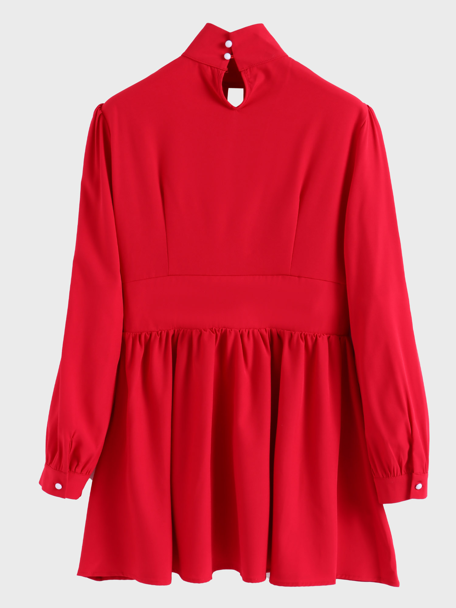 Charming Keyhole Neck Mini Dress