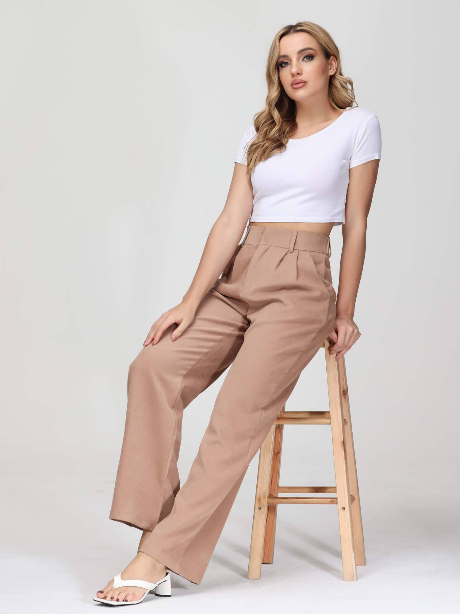 Effortless Tailored Wide-Leg Pants