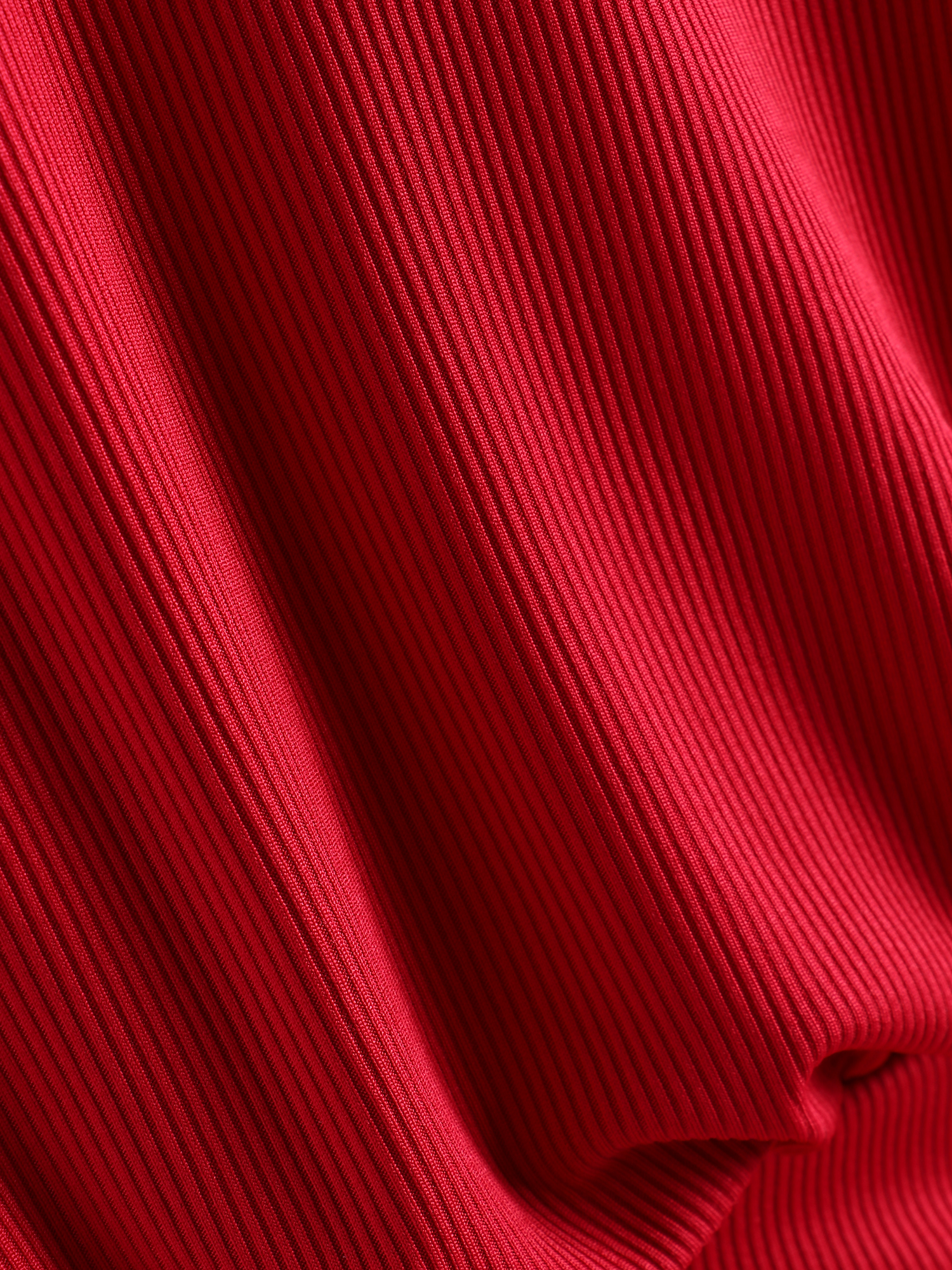 Slim Fit Ribbed Batwing Sleeve Dress