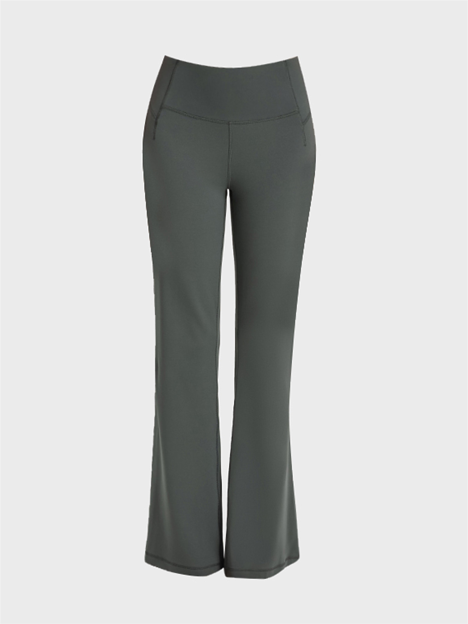 Slim Flared Sports Pants with Side Split