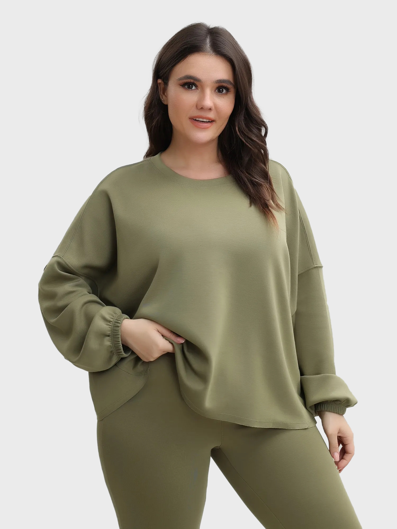 Loose Long Sleeve Sports Sweatshirt