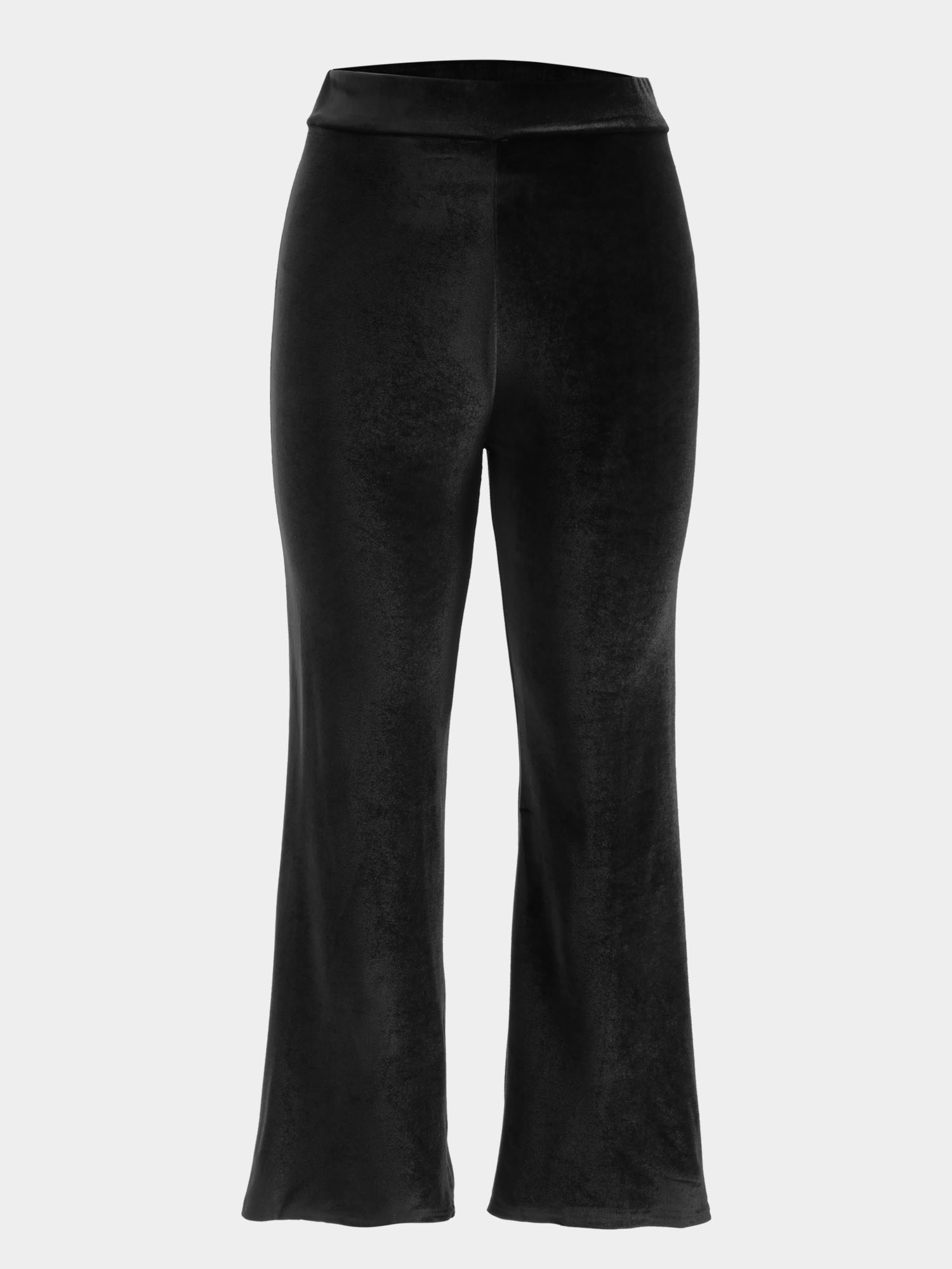 Elastic Vintage Velvet Straight Pants