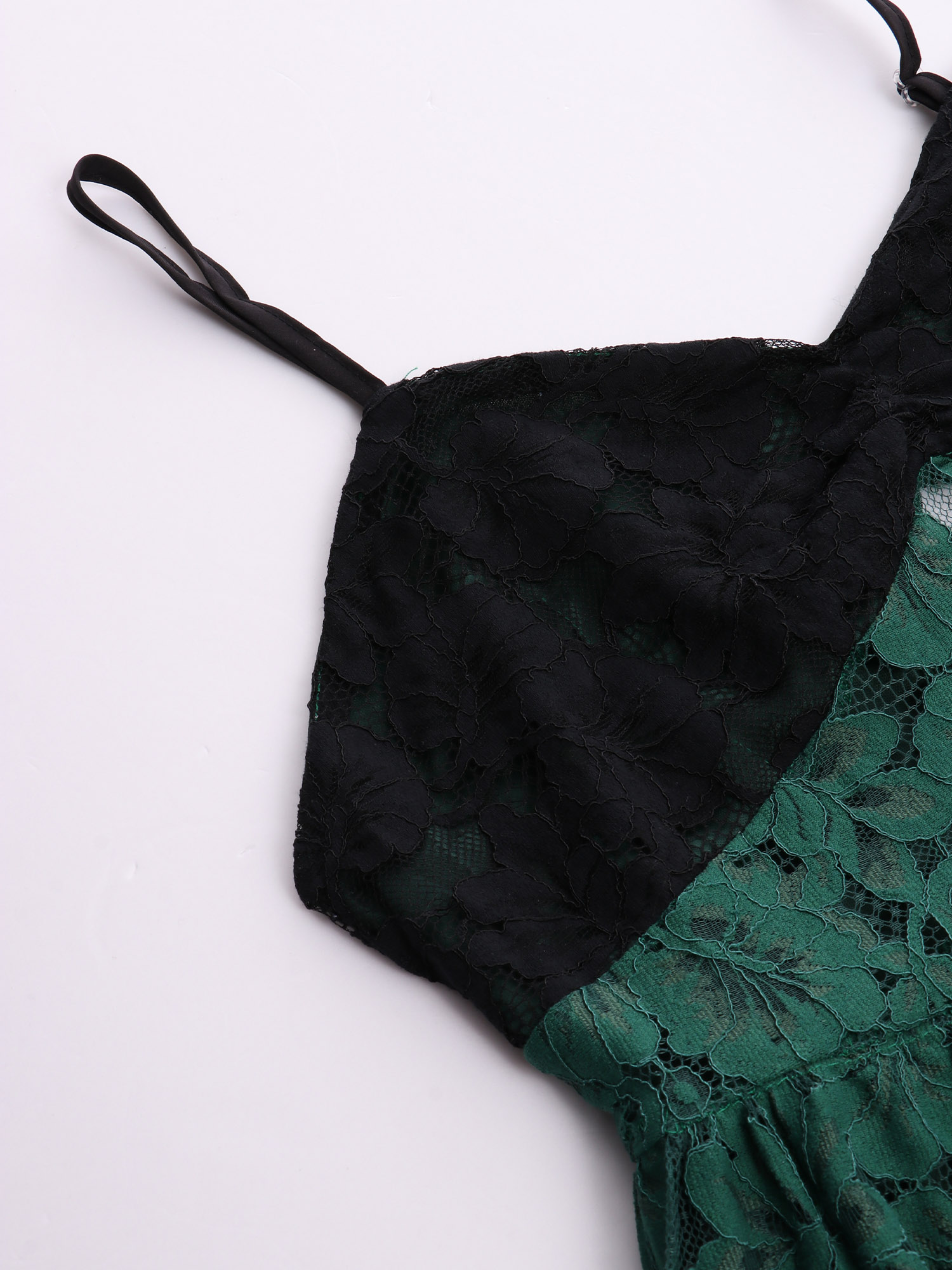 Lacey Sheer  Color-Block Maxi Dress