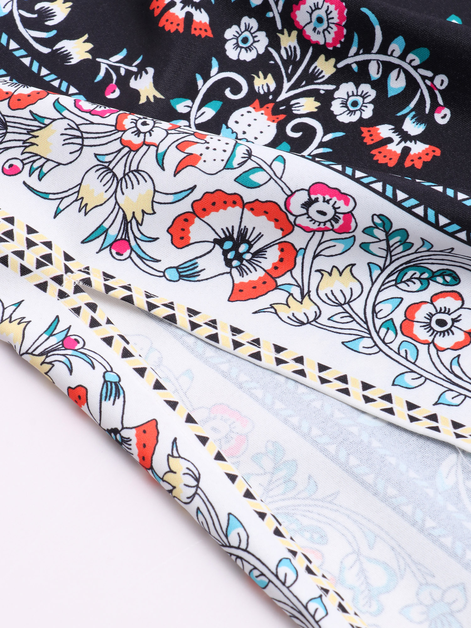 Ethnic Art Motif Wide-Leg Pants