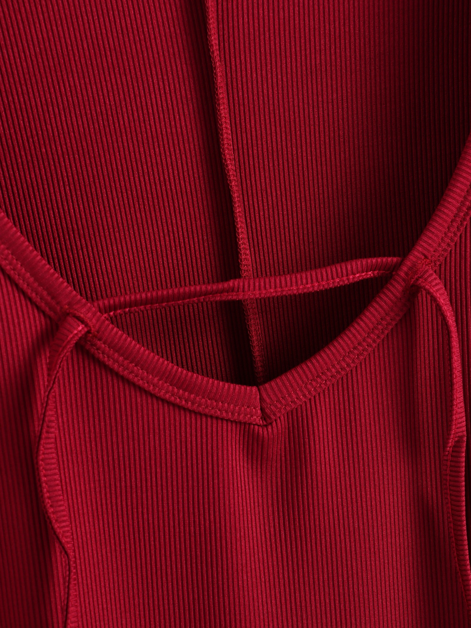 Edgy V-Neck Tie-Up Tee