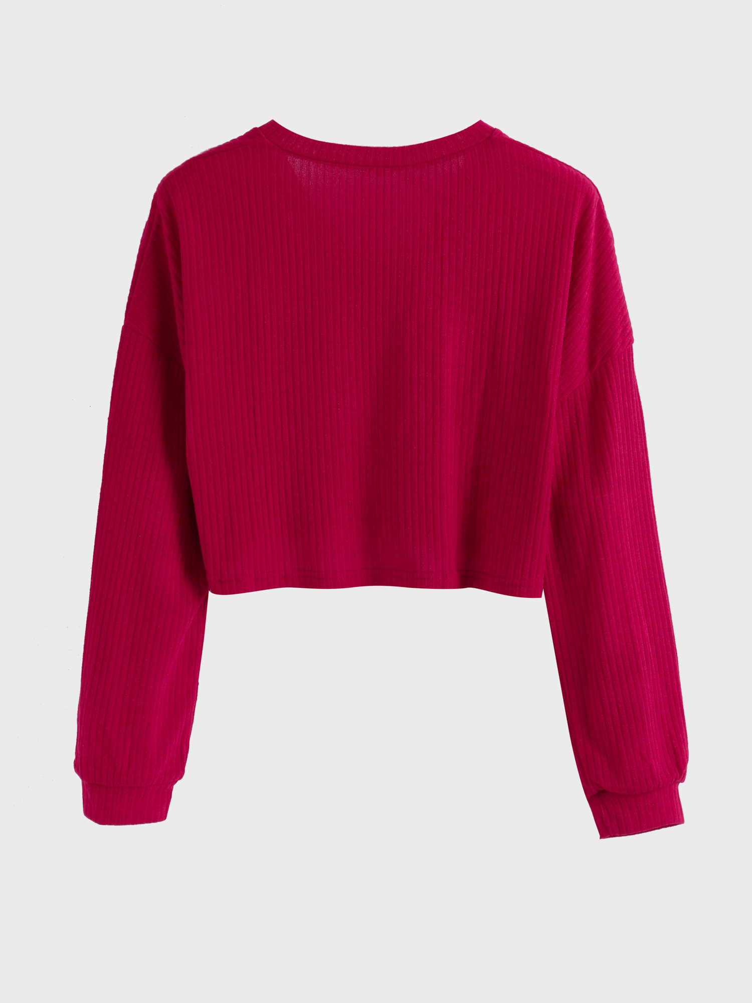 V-Neck Ribbed Chill Crop Top