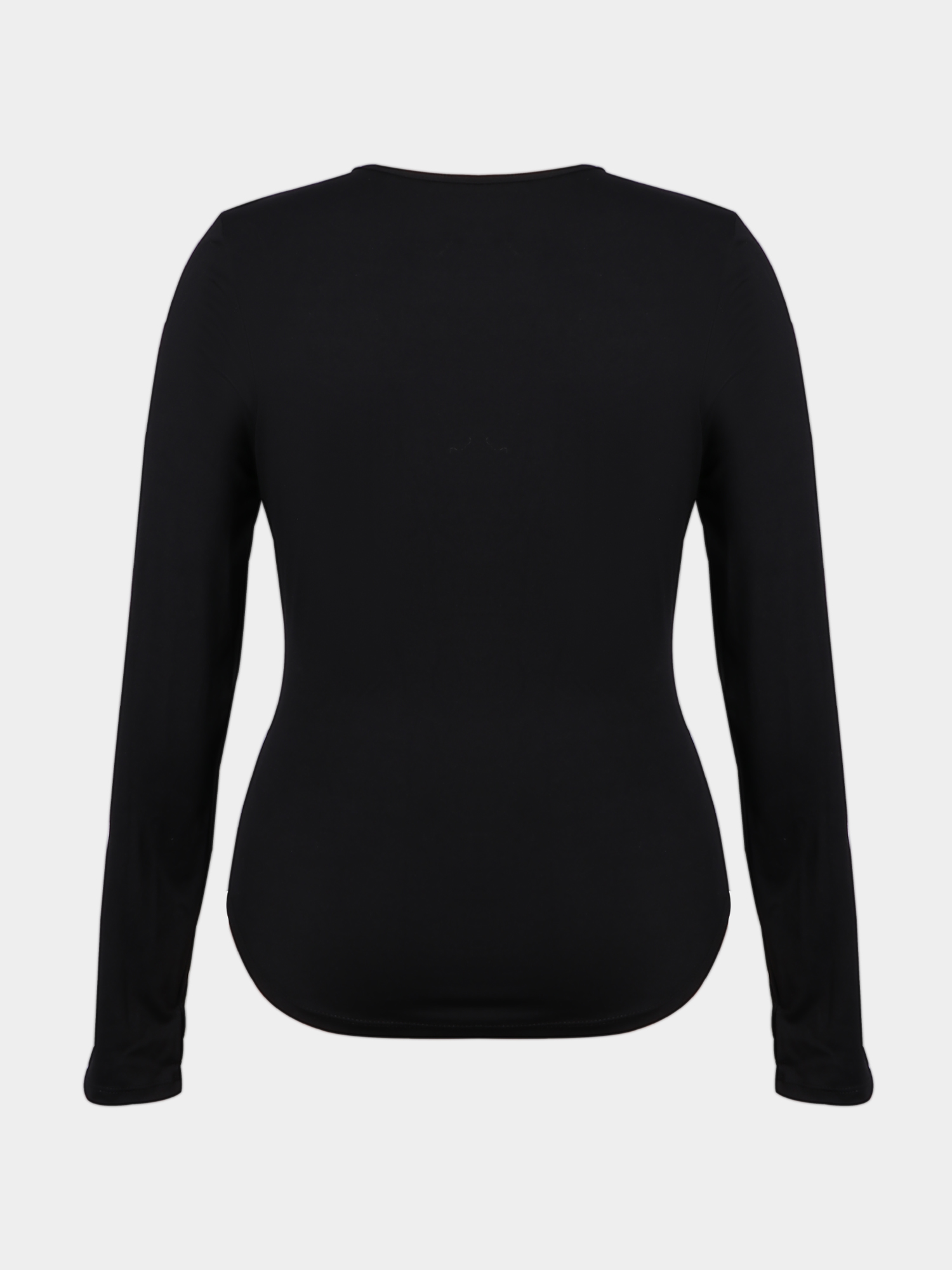 Round Neck Long Sleeves Cutout Top
