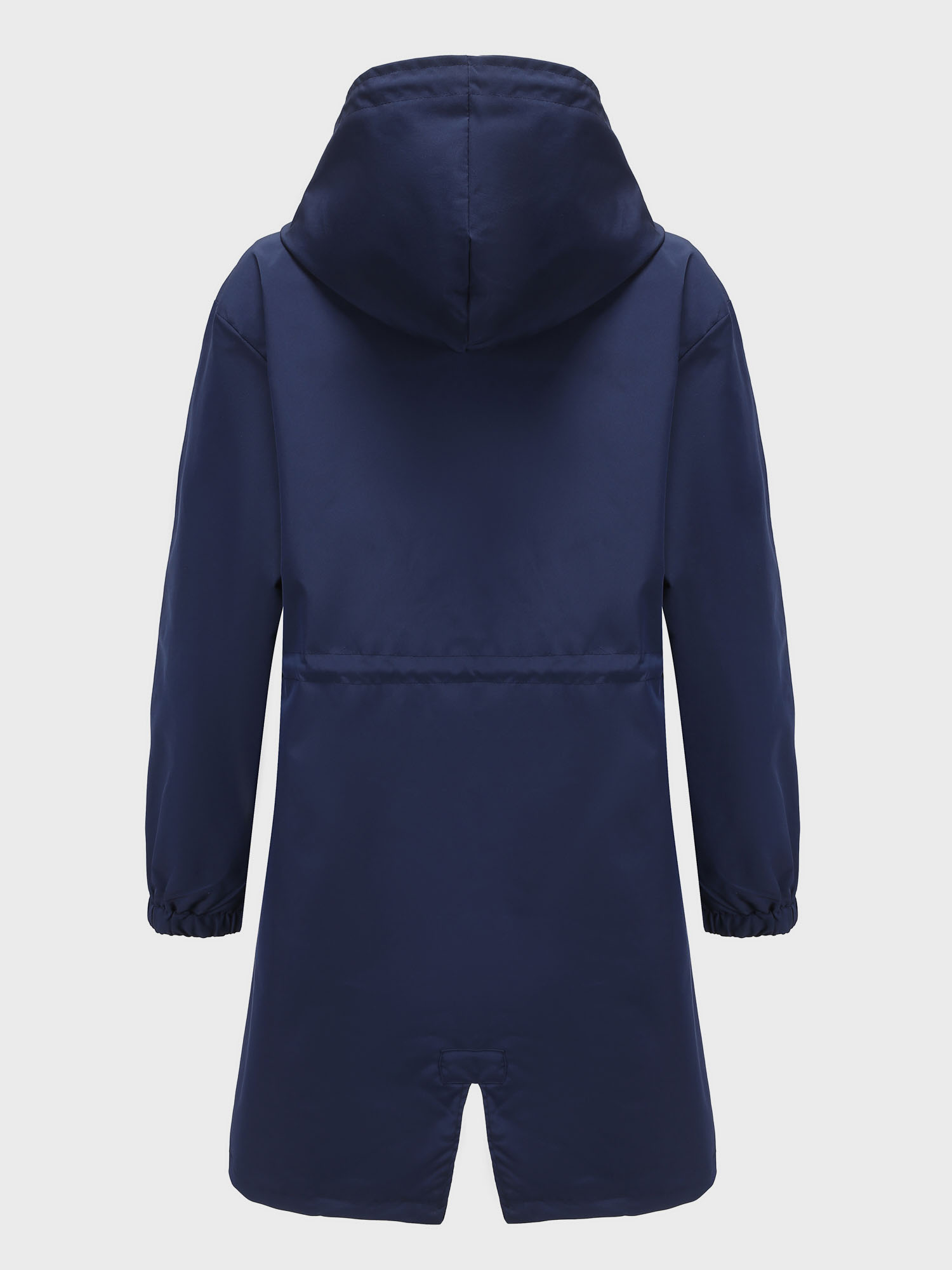 Casual Waterproof Long Hooded Windbreaker Midi Jacket