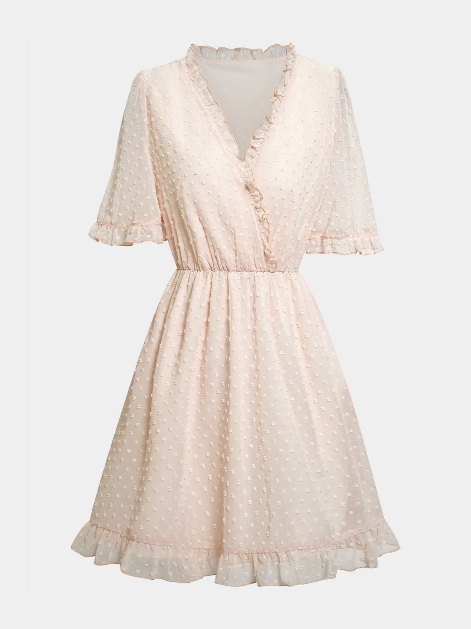 Vigorous Ruffle Trim Mini Dress