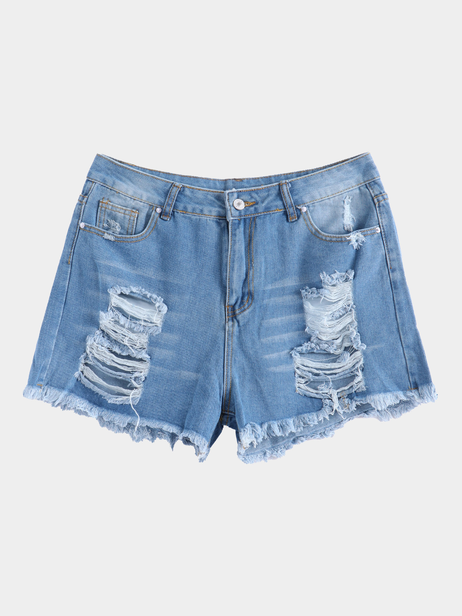 Hot Babes Fringe Denim Shorts
