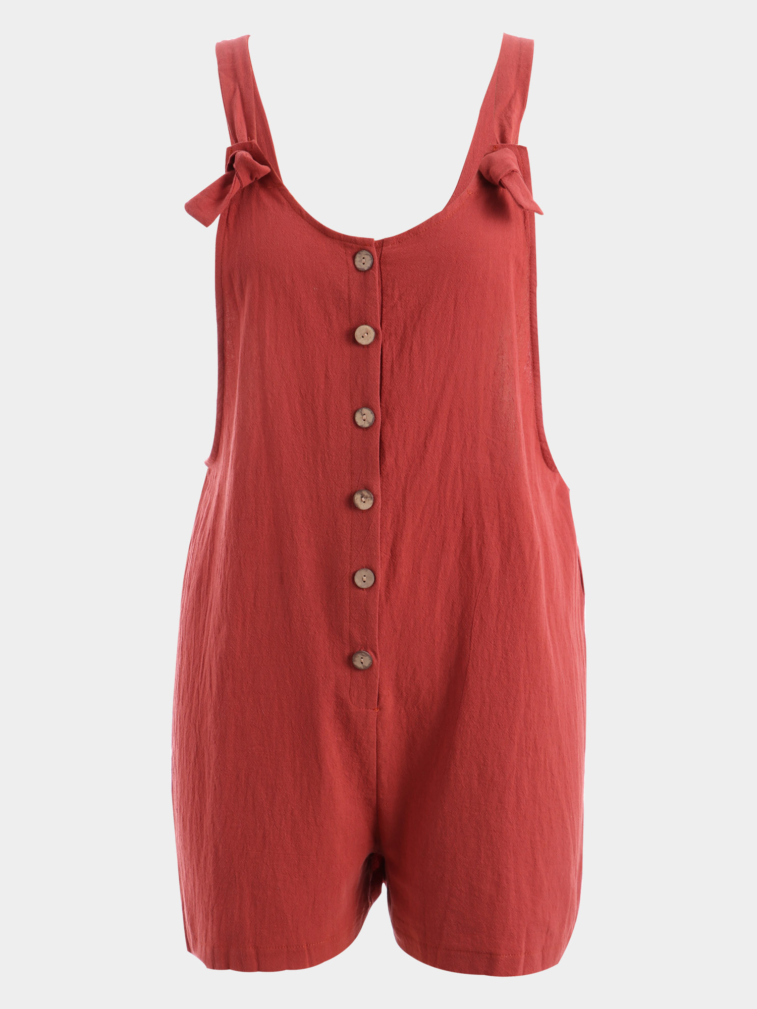 Sweet Languor Linen-Cotton Romper
