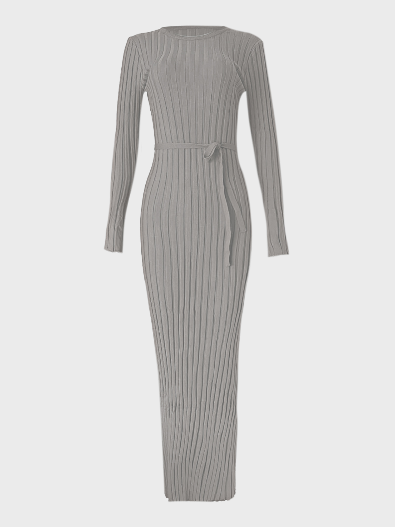 Graceful Ribbed Knit Dress