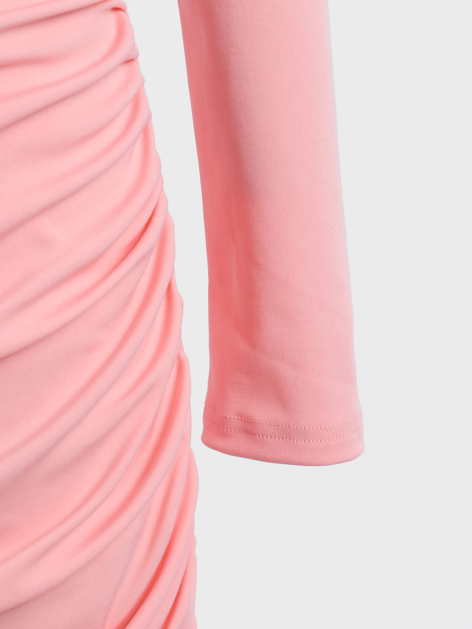 Long-Sleeved V-NeckSnatch-Waisted Sexy Dress