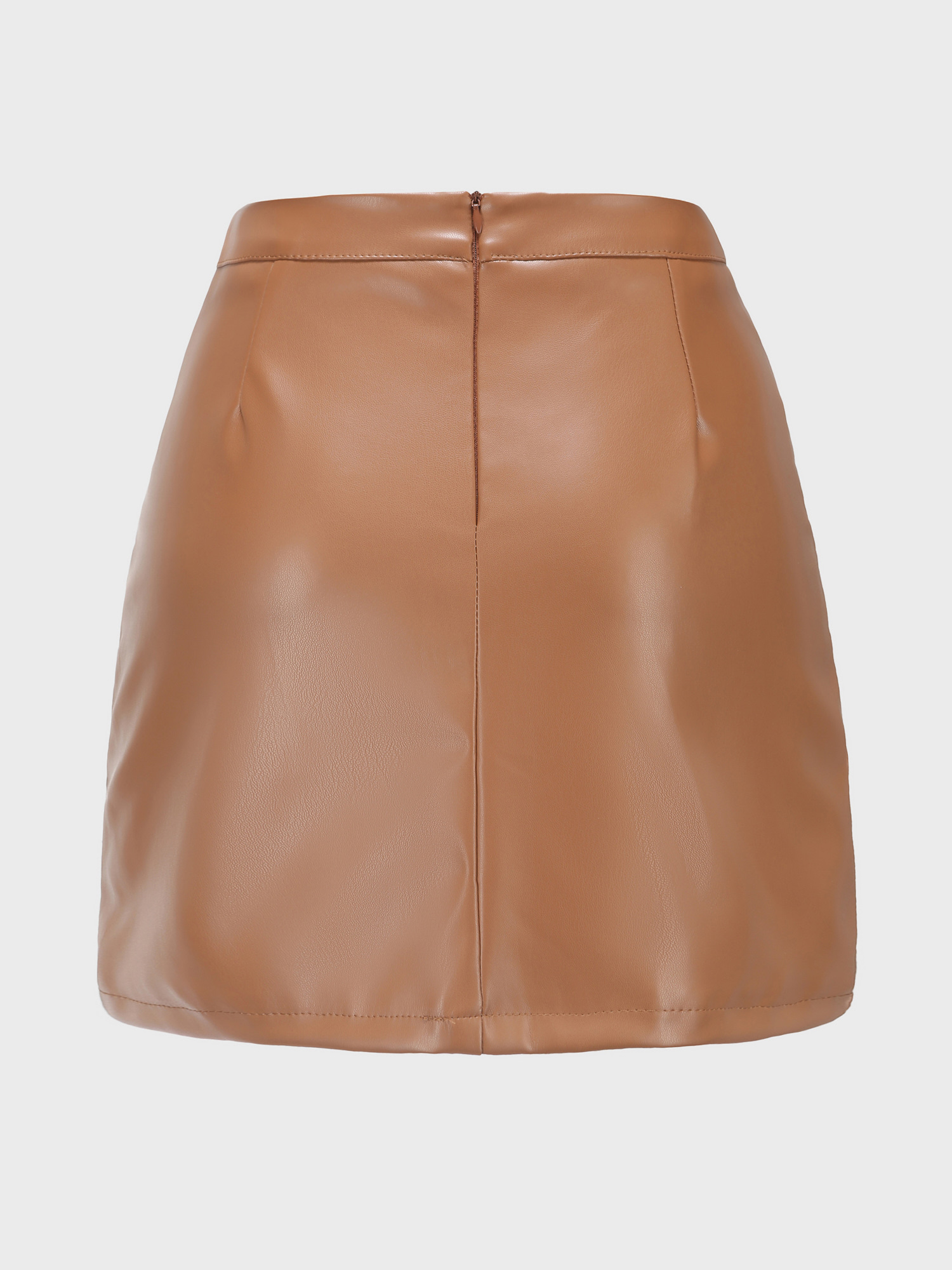 Simplicity High Waist Leather Skirt