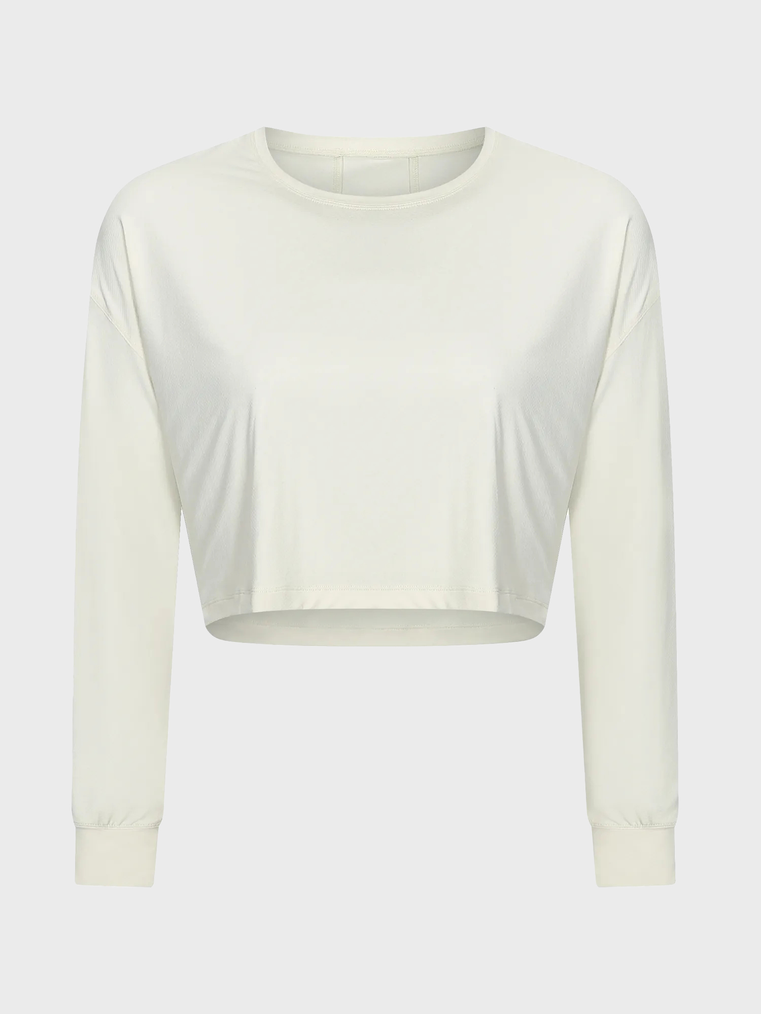 Jacquard Outdoor Sports Long-Sleeve Crop Top