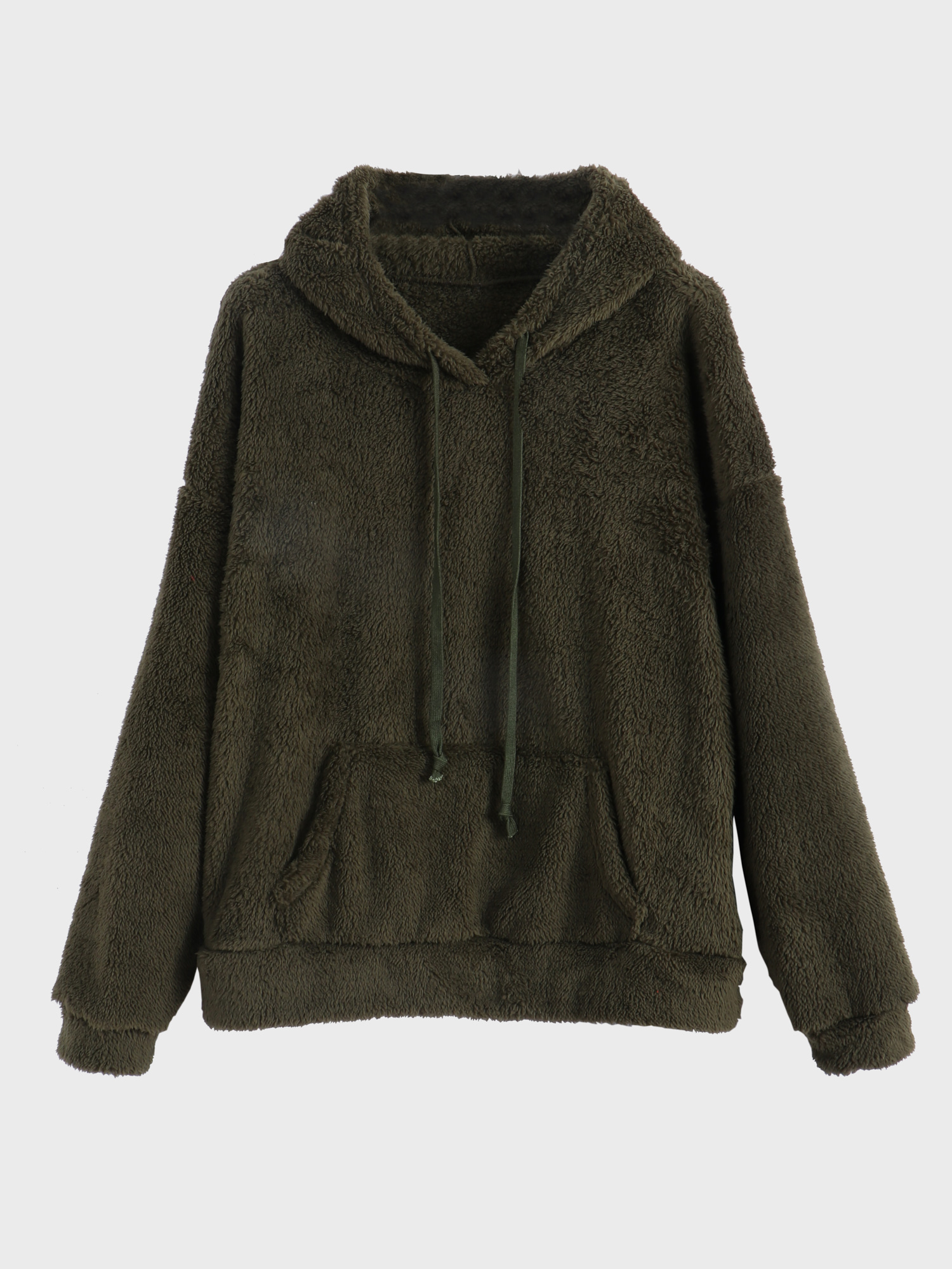 Casual Loose Fleece Long Sleeve Hooded Sweatshirt