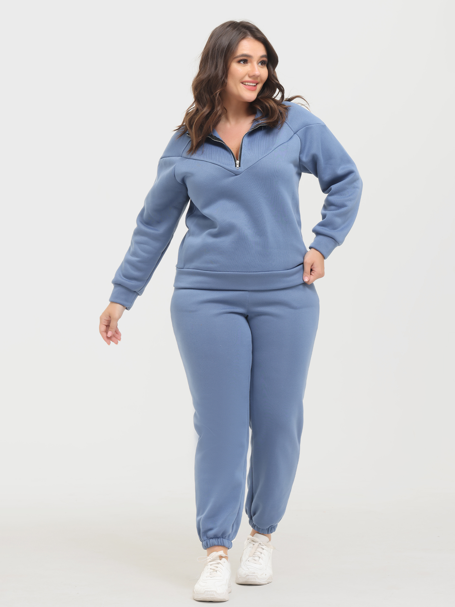 Long Sleeve Fleece Sweatershirt and Jogger Pants Set