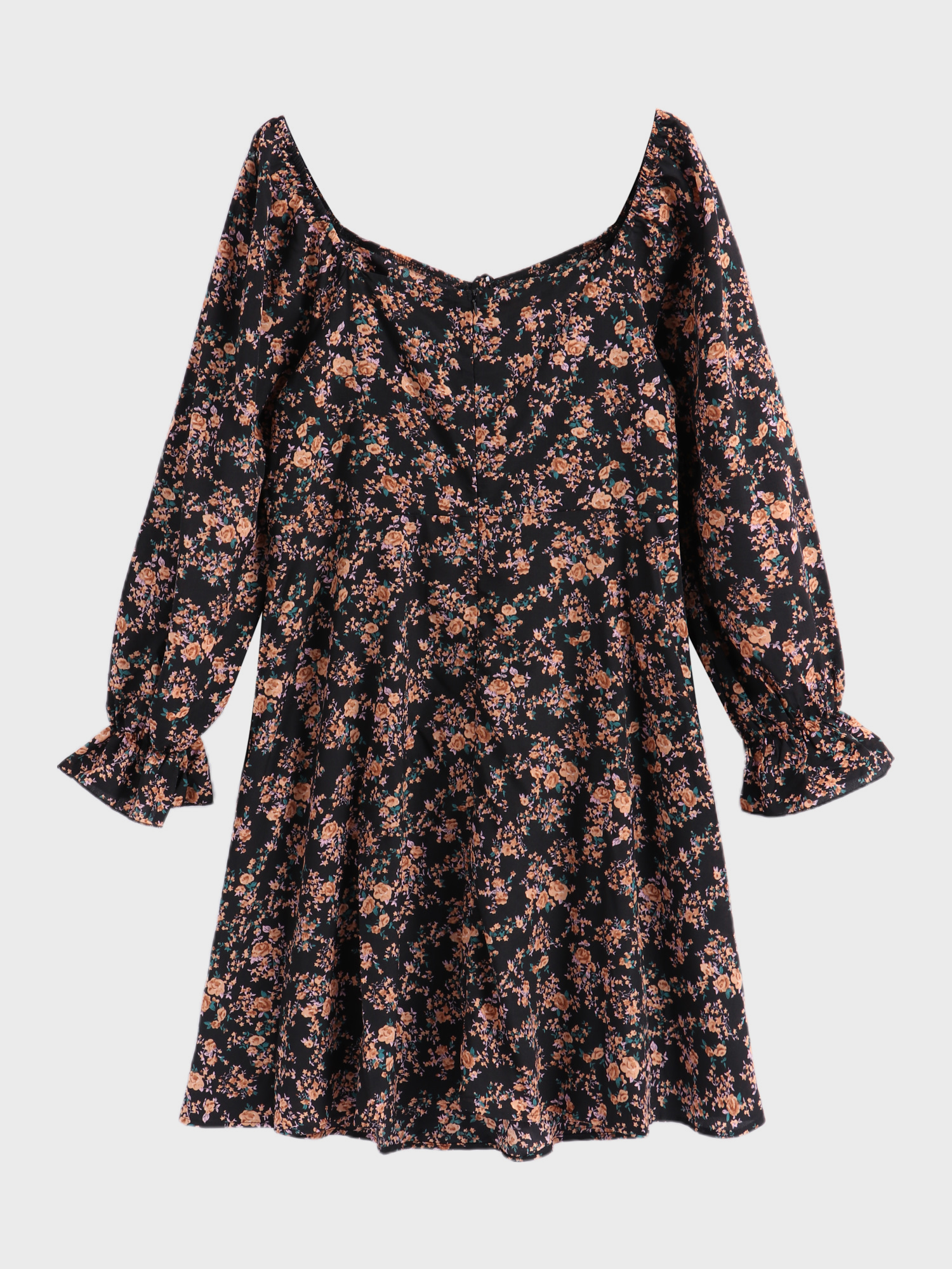 Sweetheart Neck Floral Midi Dress