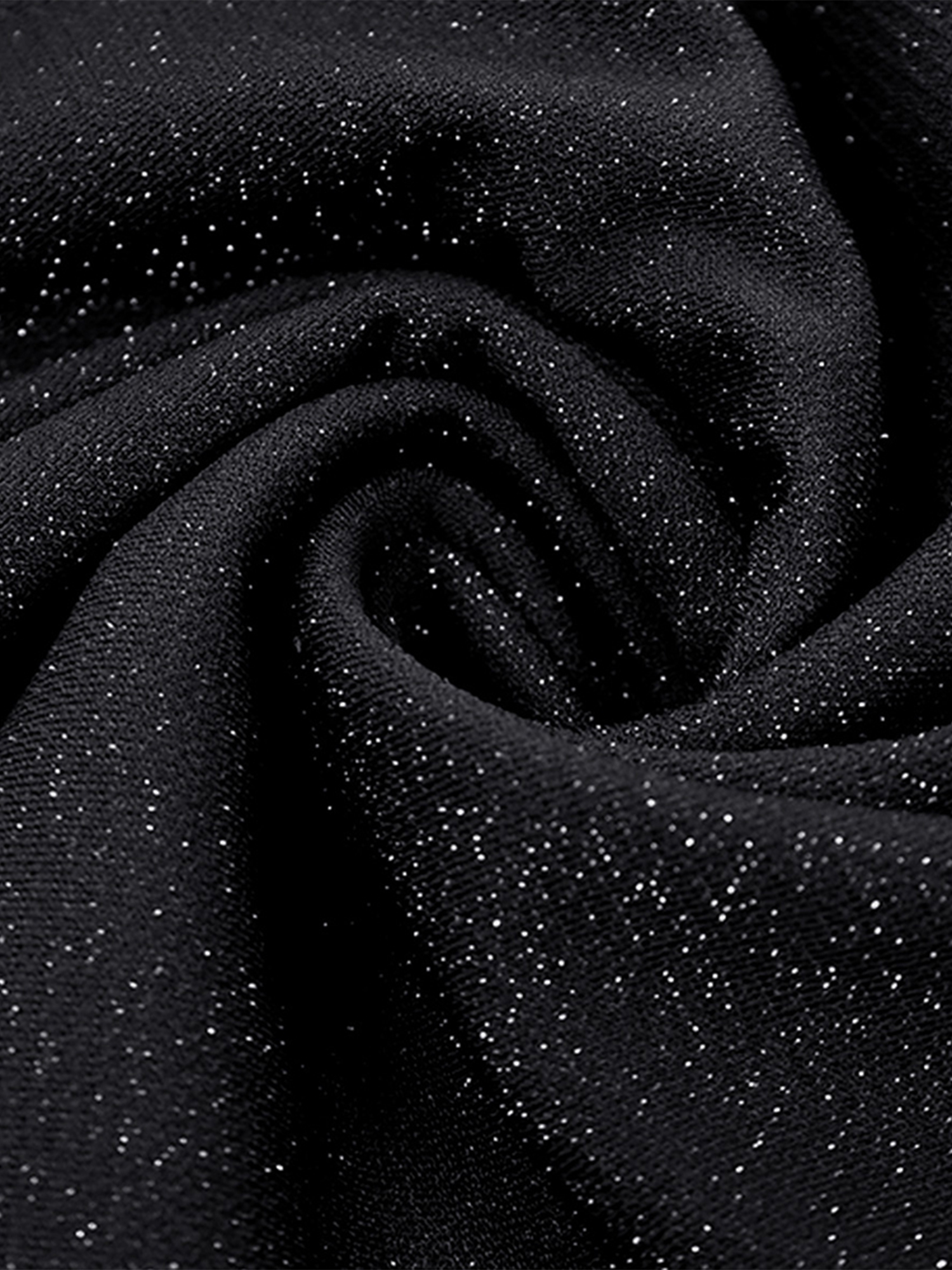 Midsize Shiny Plunge-V Maxi Dress