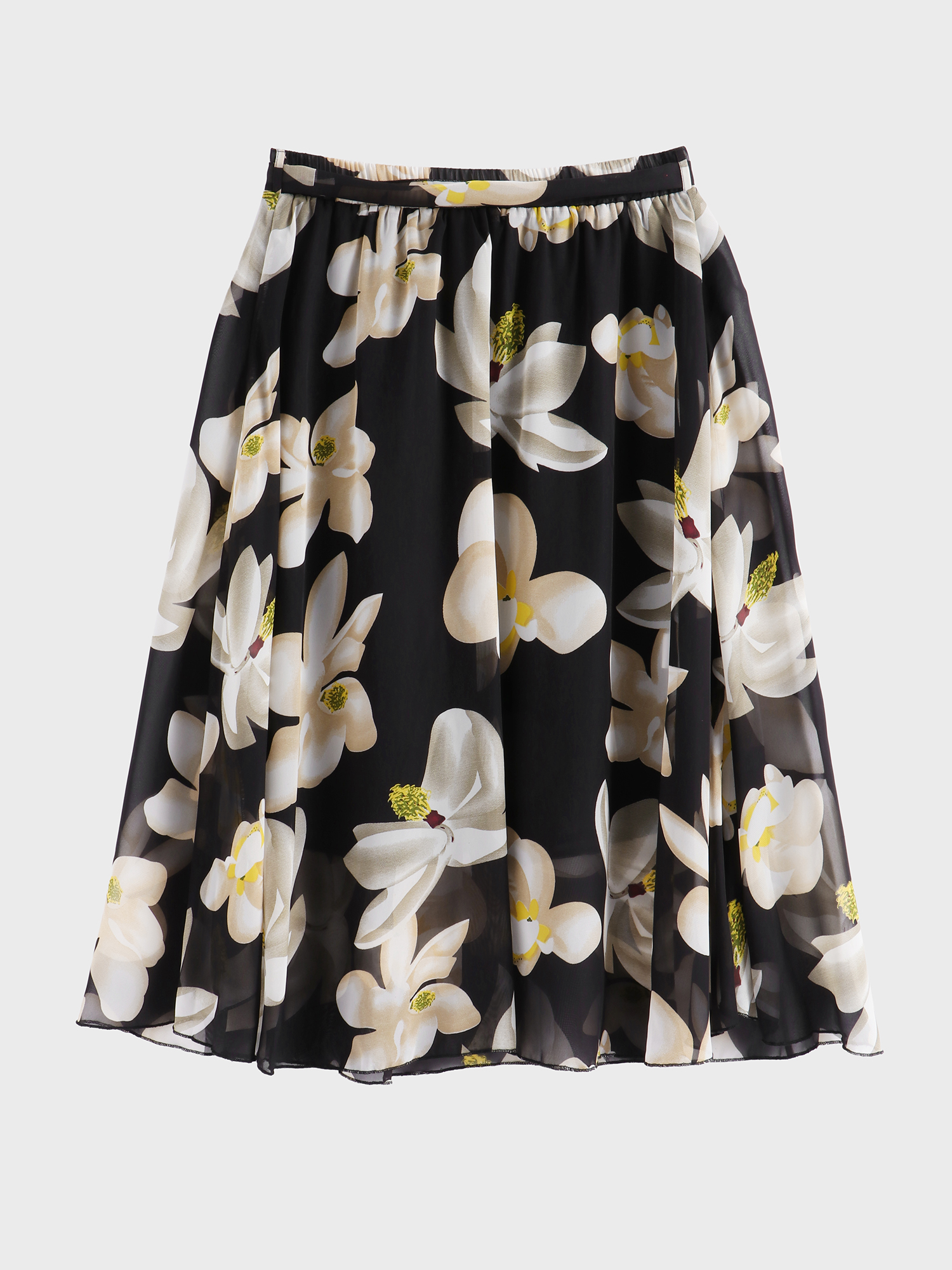 Floral Tie Ruffle Skirt