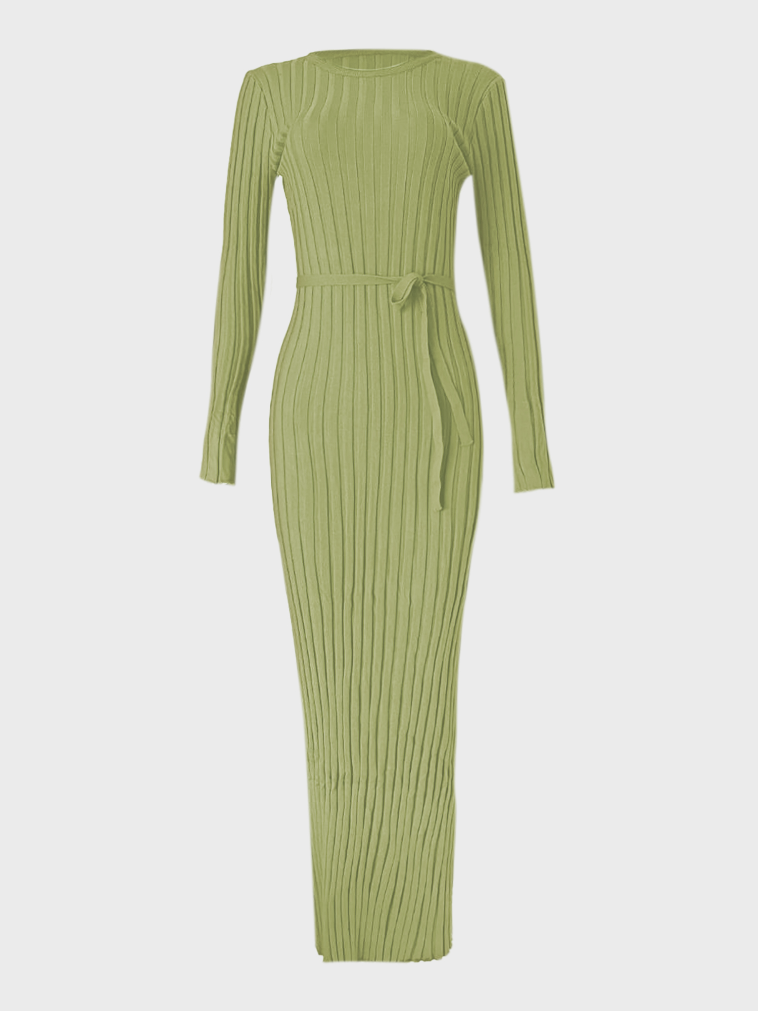 Graceful Ribbed Knit Dress
