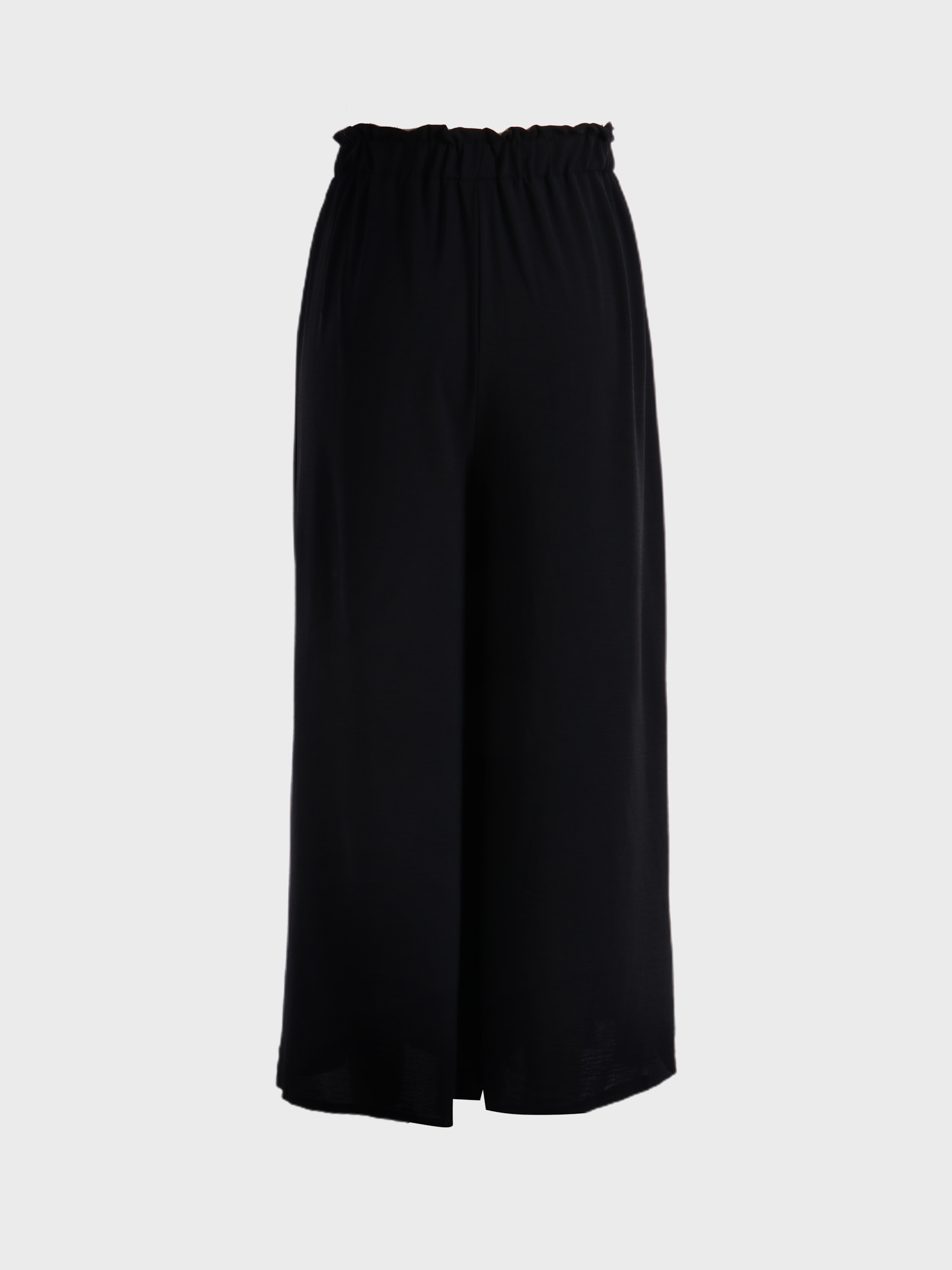 Wide-Leg Pleated Nattily Pants with Split-Front