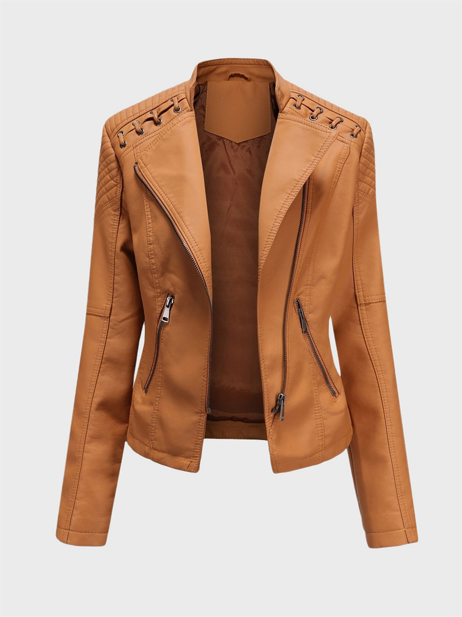 Simplicity High Waist Leather Jacket