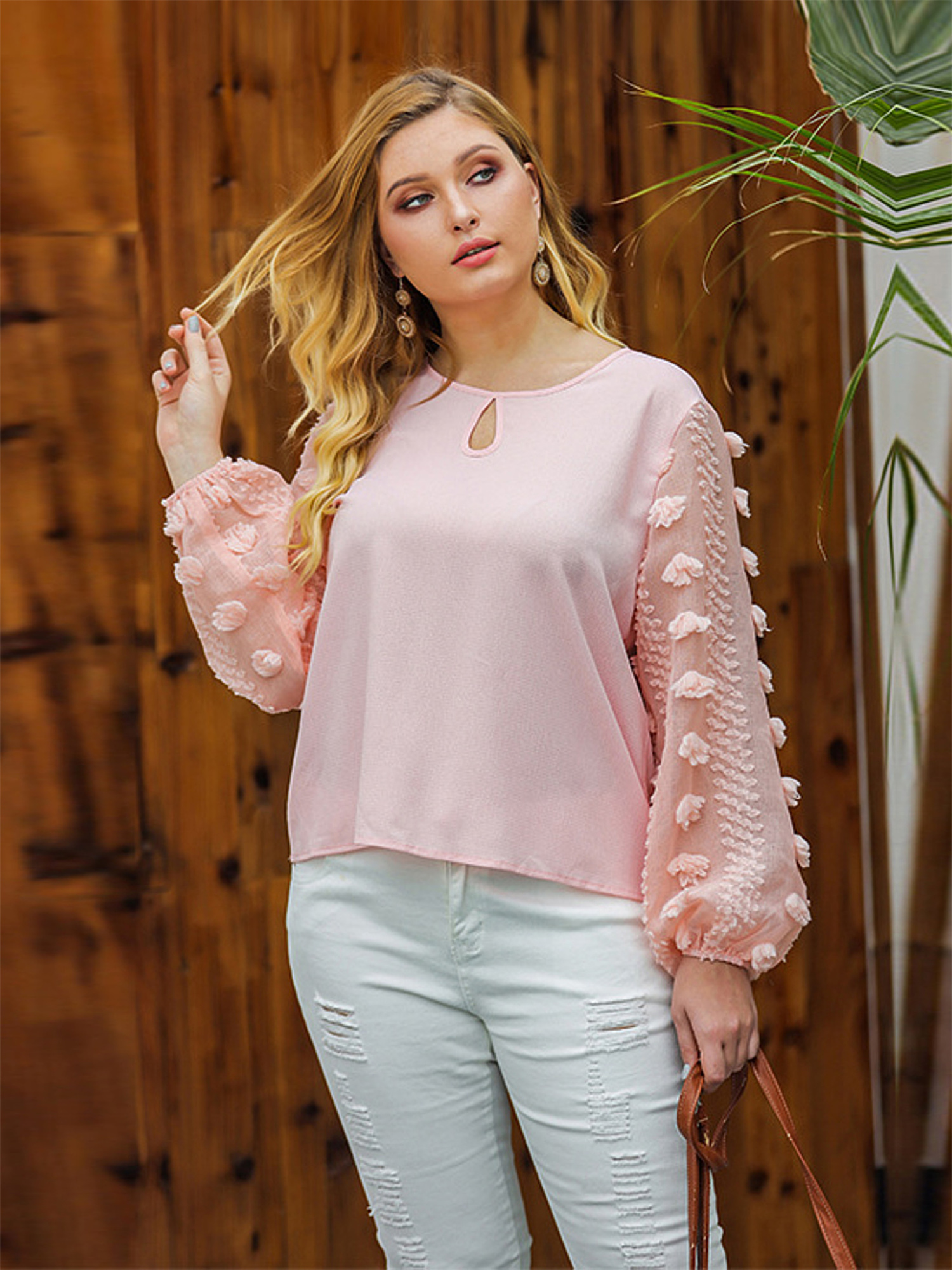Flower Sleeves Blouse