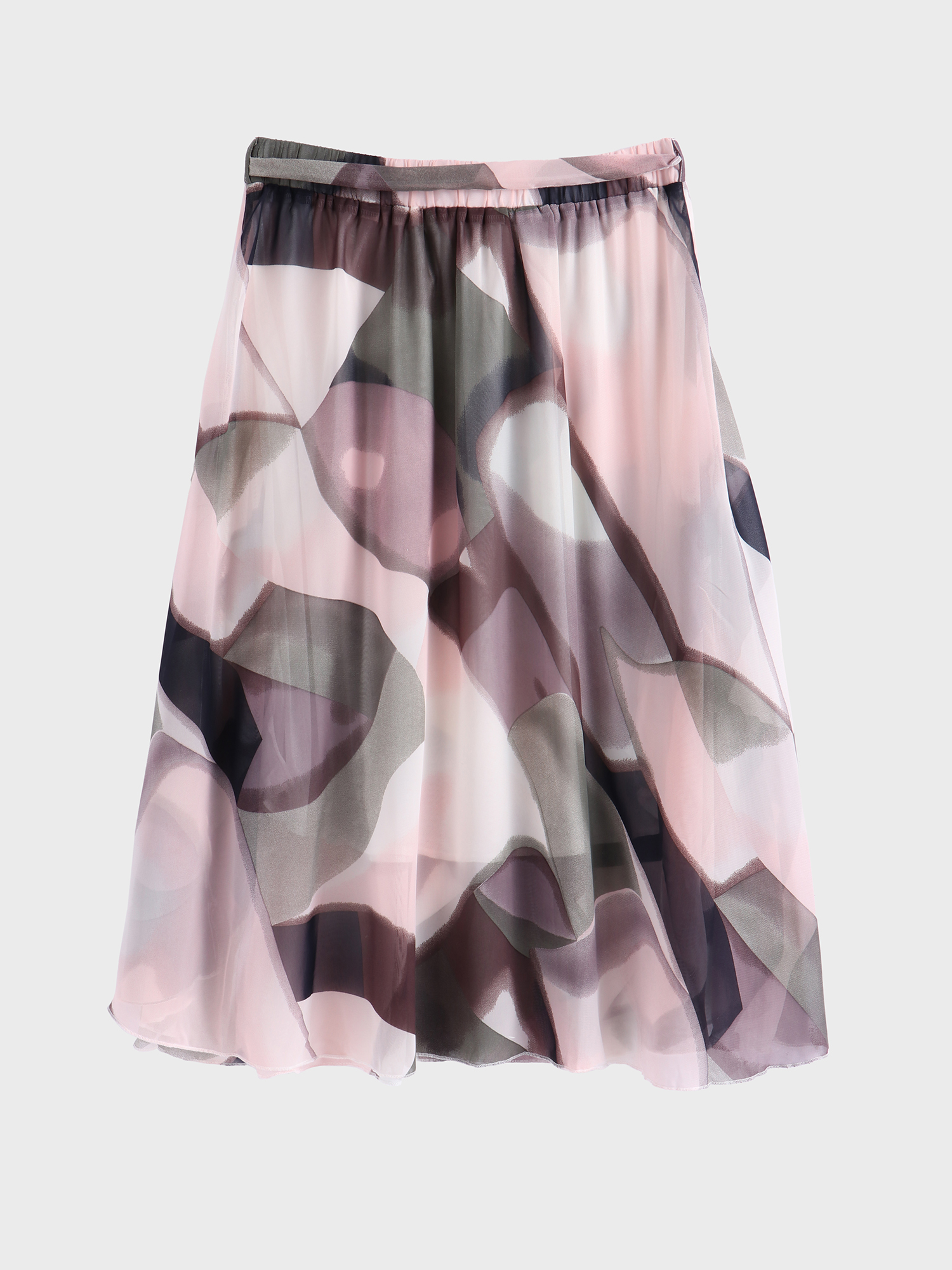 Floral Tie Ruffle Skirt