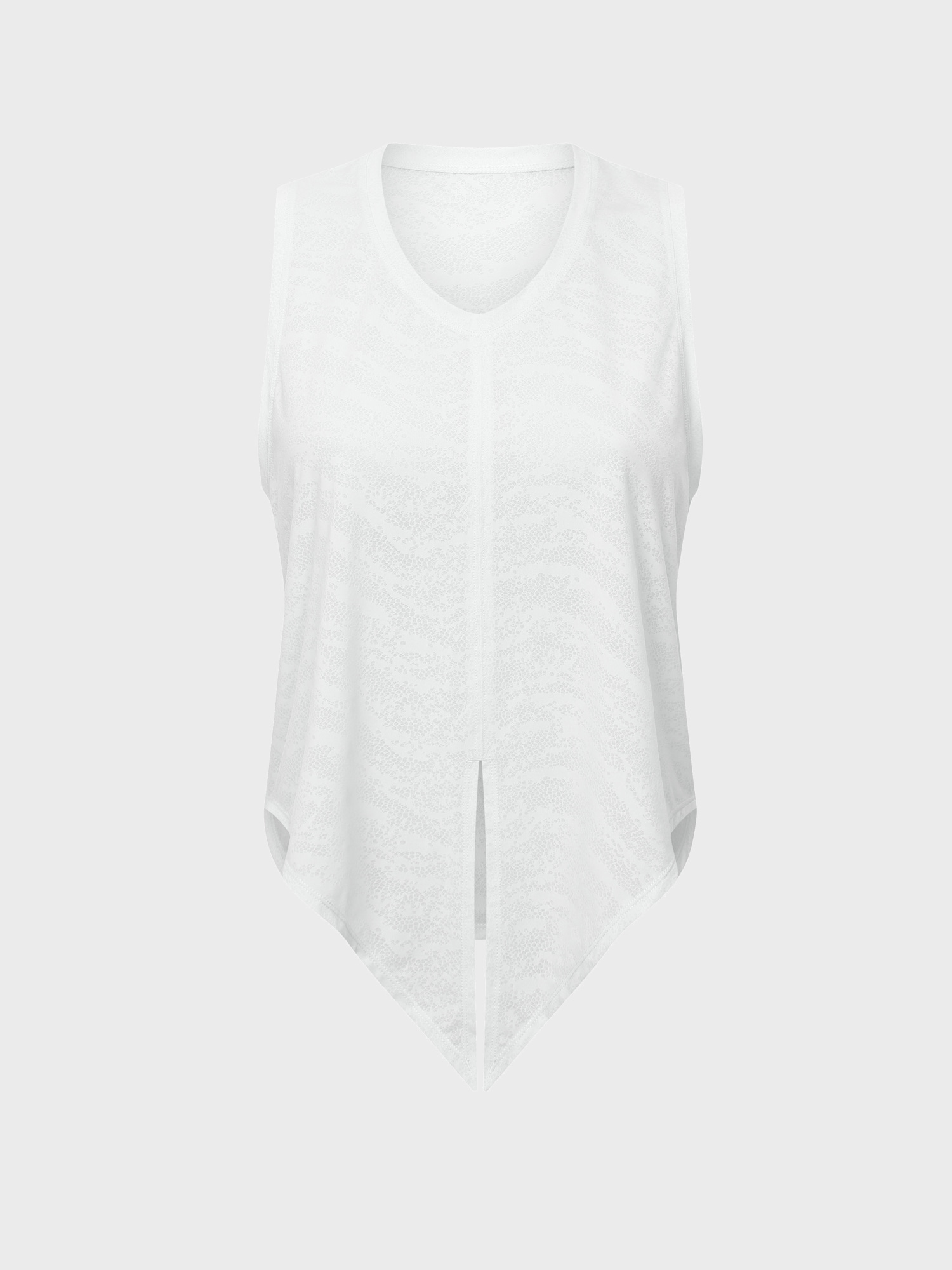 Jacquard Strappy Sleeveless Loose Breathable Fitness Sports Tank Top