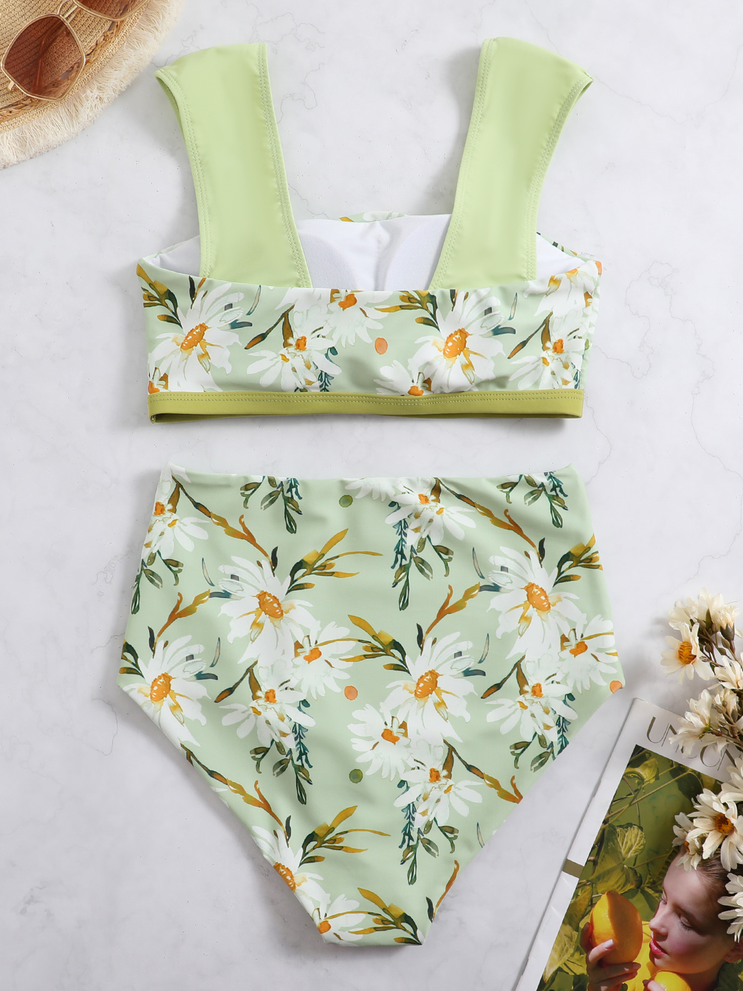 French Green Freshing Reversible Bikini