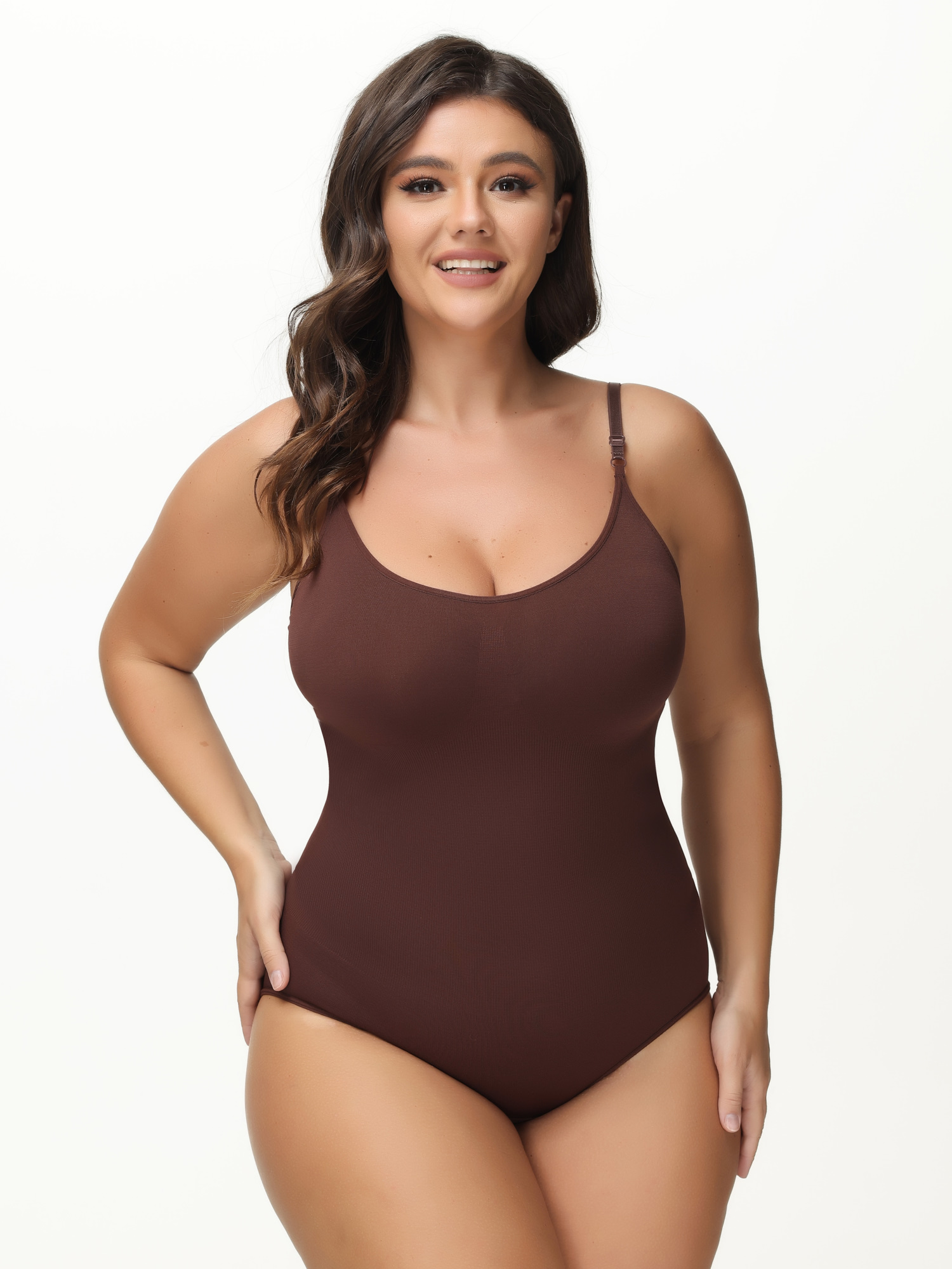 Ribbed Hip Lifting Shapewear Bodysuit