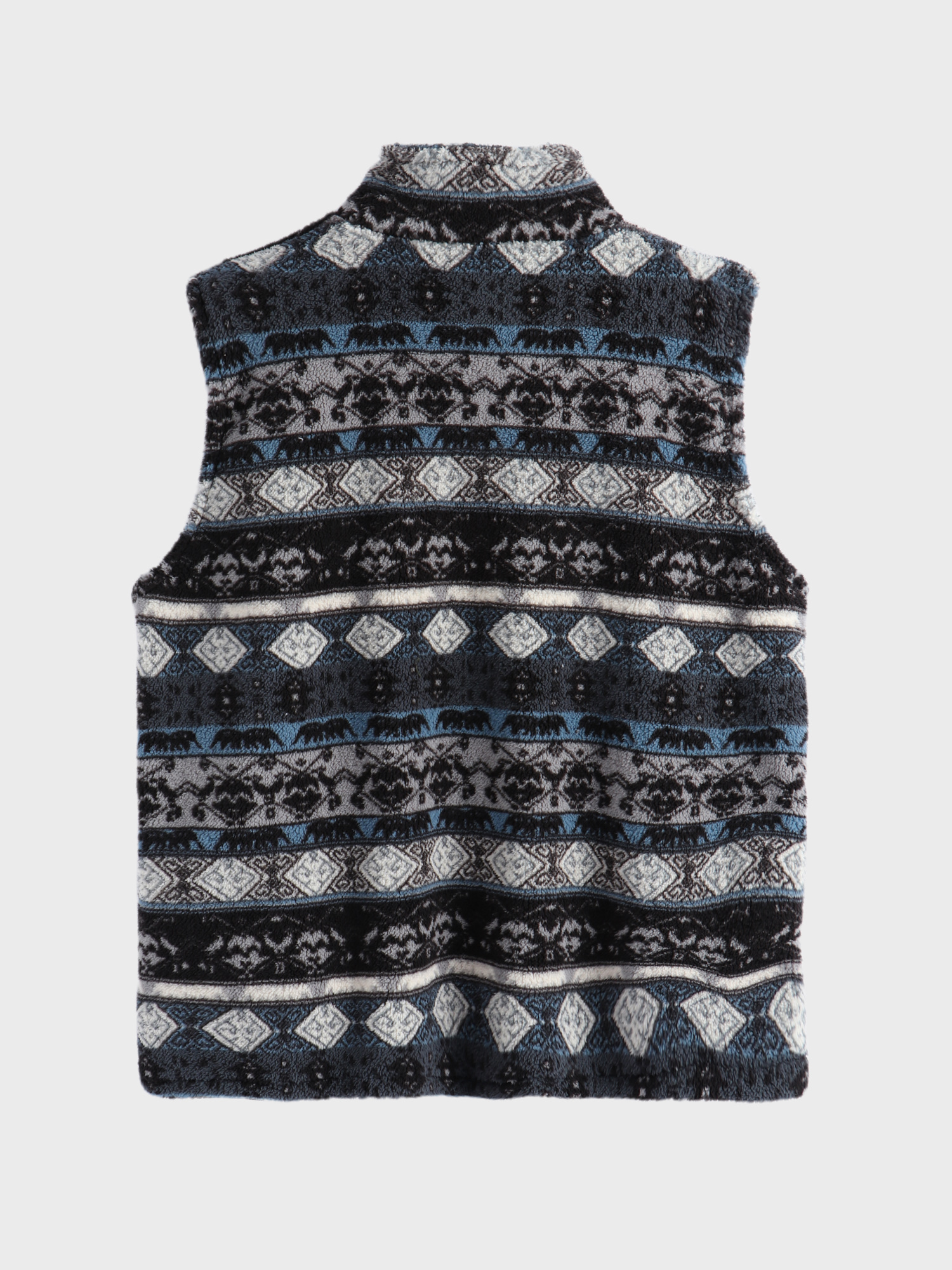 Tie-Dye Print Fleece Zip-up Vest