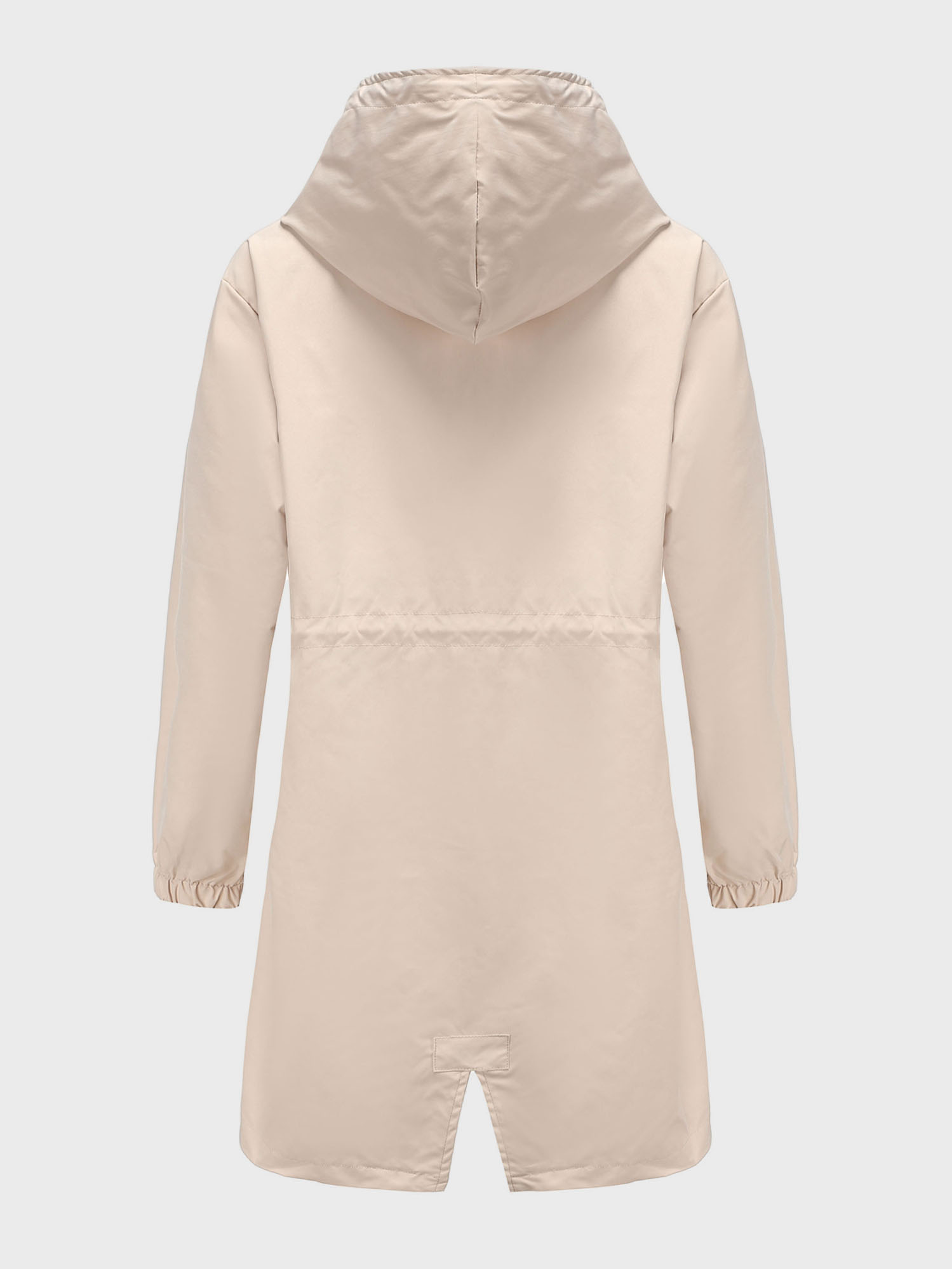 Casual Waterproof Long Hooded Windbreaker Midi Jacket