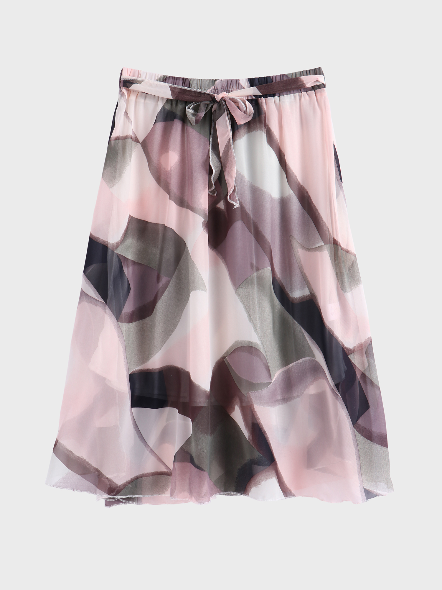 Floral Tie Ruffle Skirt