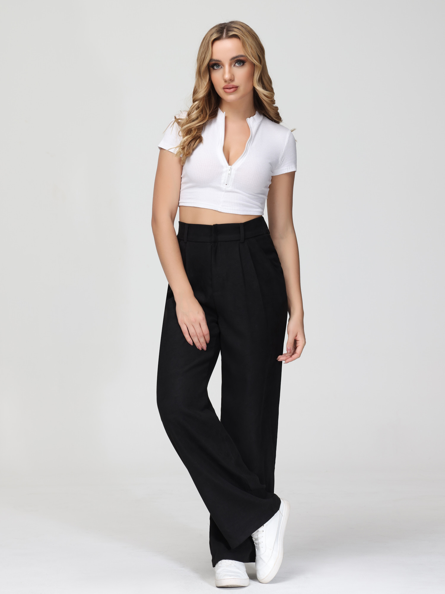 Effortless Tailored Wide-Leg Pants