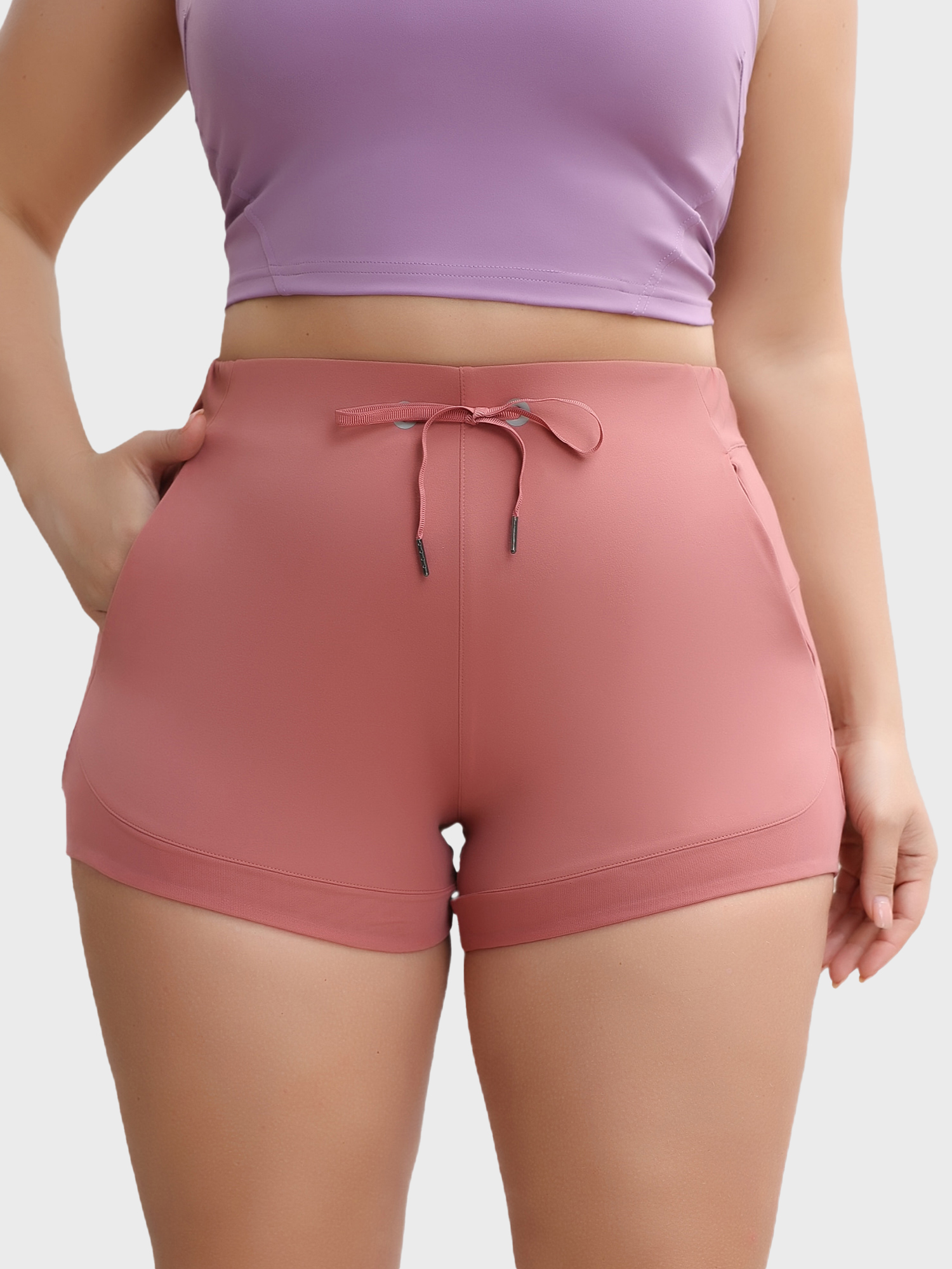 Drawstring Skin-Friendly Training Sports Shorts with Pockets