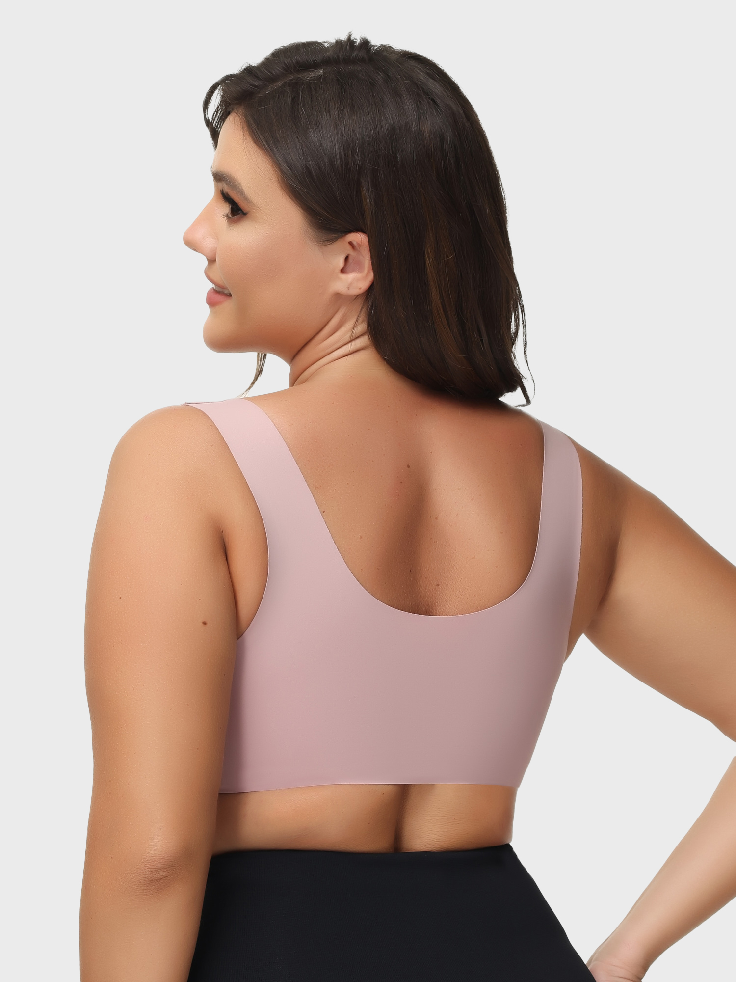 Front Closure Wide Straps Post Back Support Bra