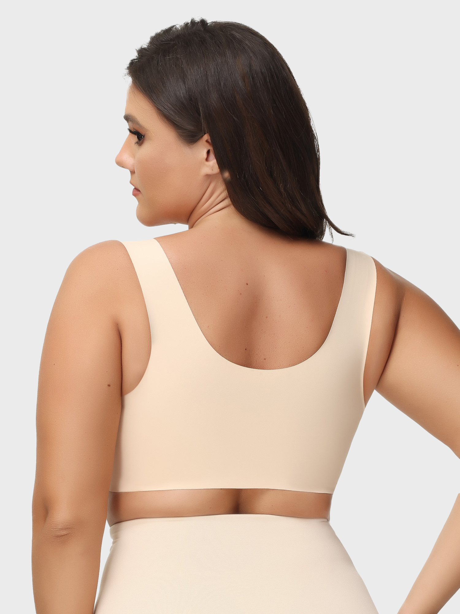 Front Closure Wide Straps Post Back Support Bra