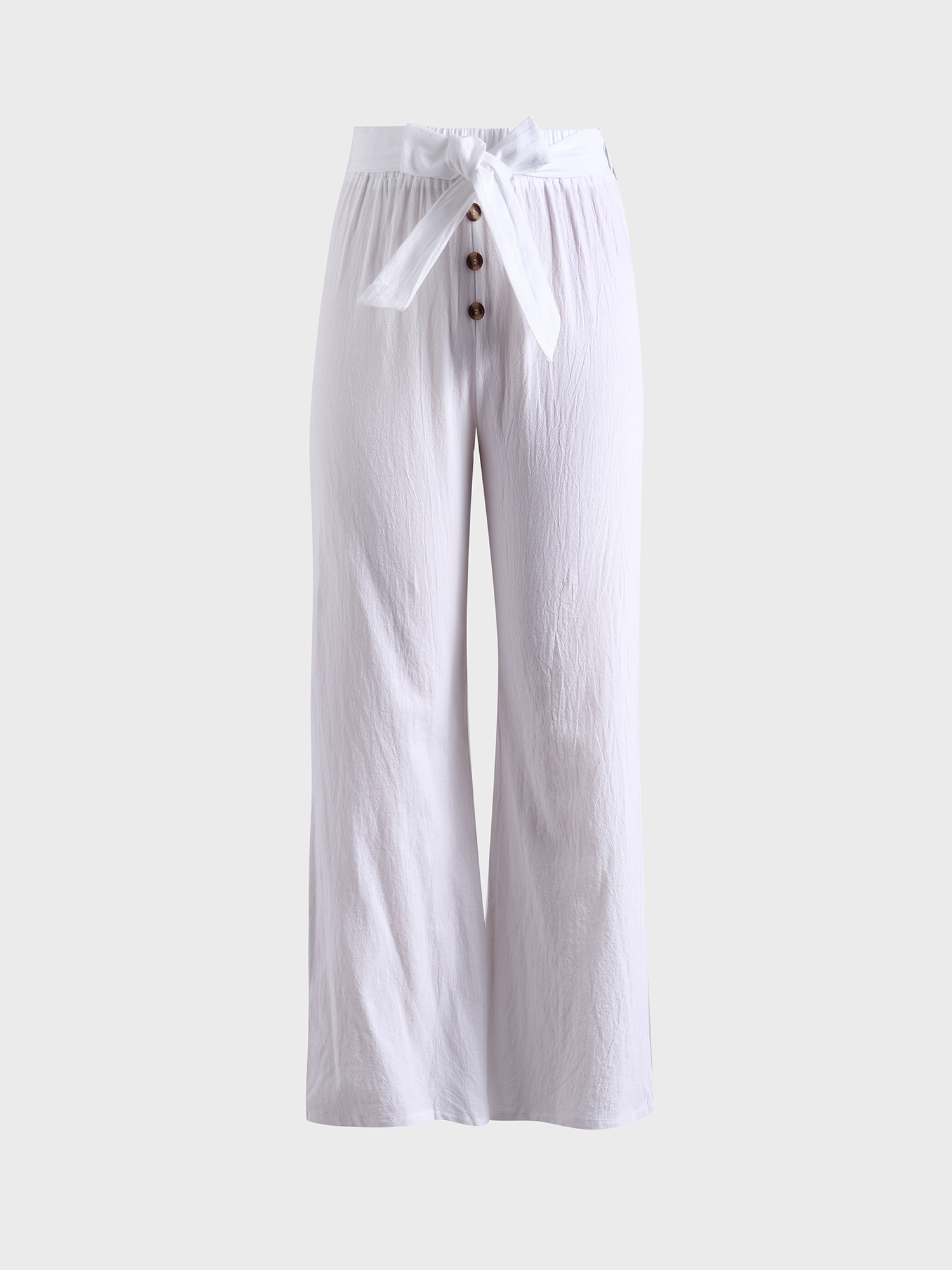 Casual Linen Wide-Leg Pants